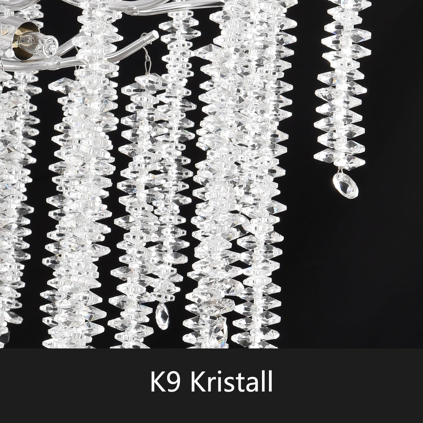 AHXIAOZN Modern Kronleuchter Kristall Leuchte,Luxus Kristall Pendelleuchte,Dimmbar Rund Kristall Hängeleuchte,für Esszimmer, Küche, Wohnzimmer, Schlafzimmer, Flur, Café,Bar(Gold,60cm)