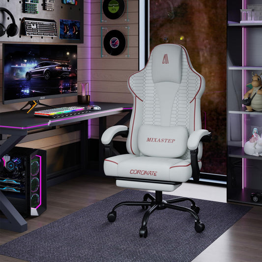 NSMAZXO Gaming Stuhl Ergonomisch mit Verstellbarer Rückenlehne & 360° Drehfunktion - Bürostuhl für Erwachsene/Jugendliche 150KG,PC-Stuhl Stoff in Grün für Homeoffice/Gaming