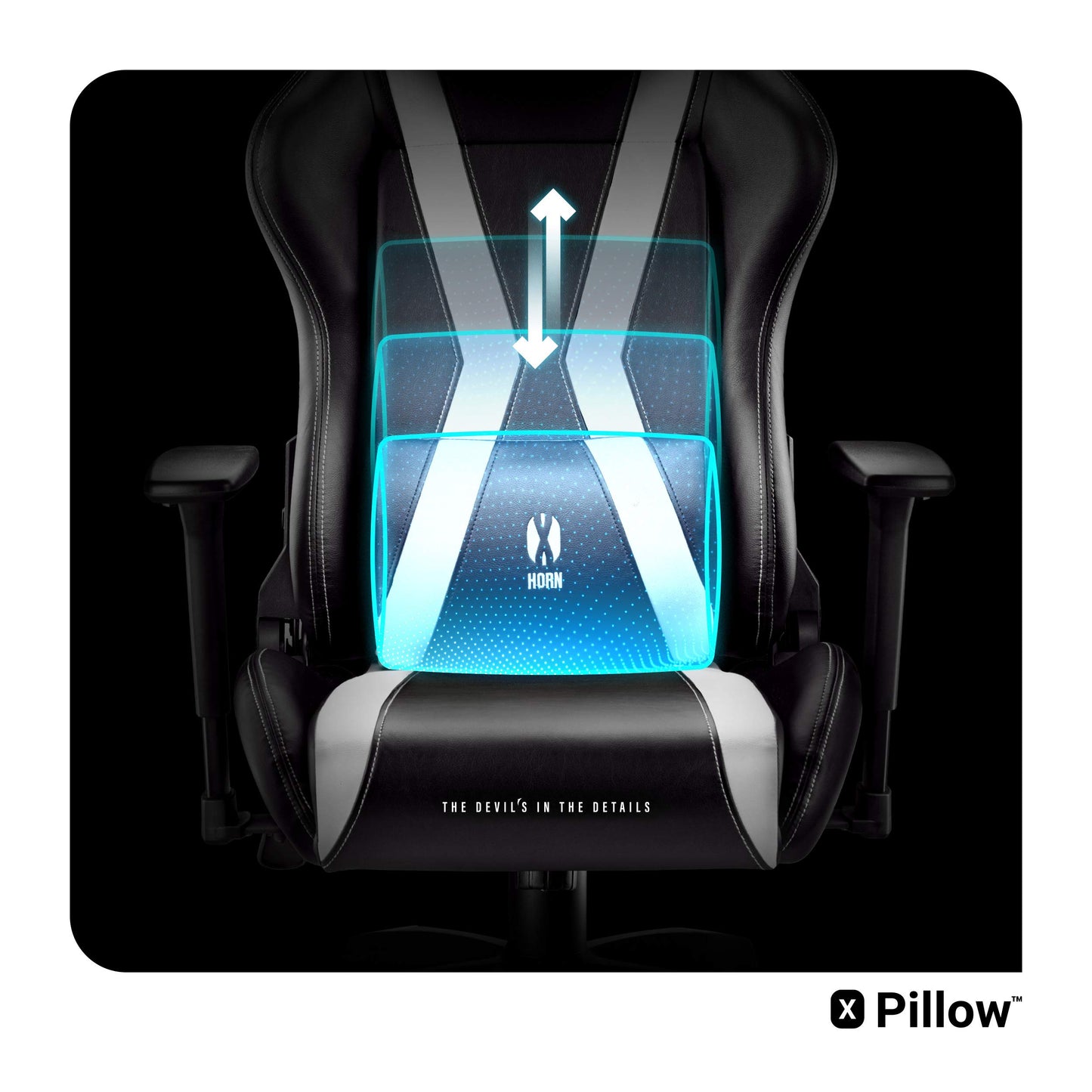 Diablo X-Horn Gaming Office Chair Desk Chair 3D Armrests Ergonomic Design Neck / Lumbar Cushion Imitation Leather Rocker Function