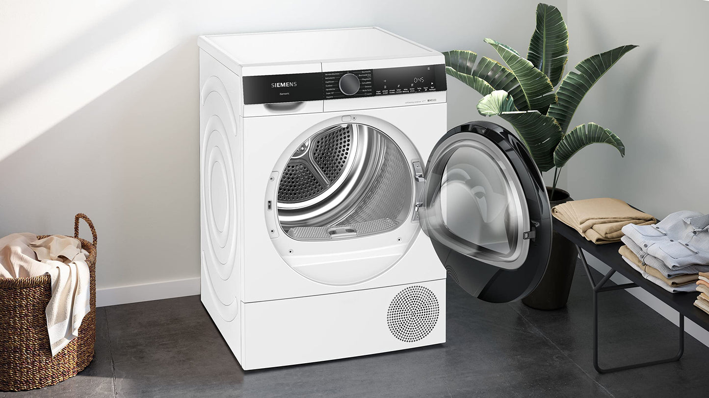 Siemens WQ35G2D00 iQ500 Wärmepumpentrockner für 8 kg Wäsche, 176 kWh pro Jahr, speedPack, autoDry, Outdoor-Programm
