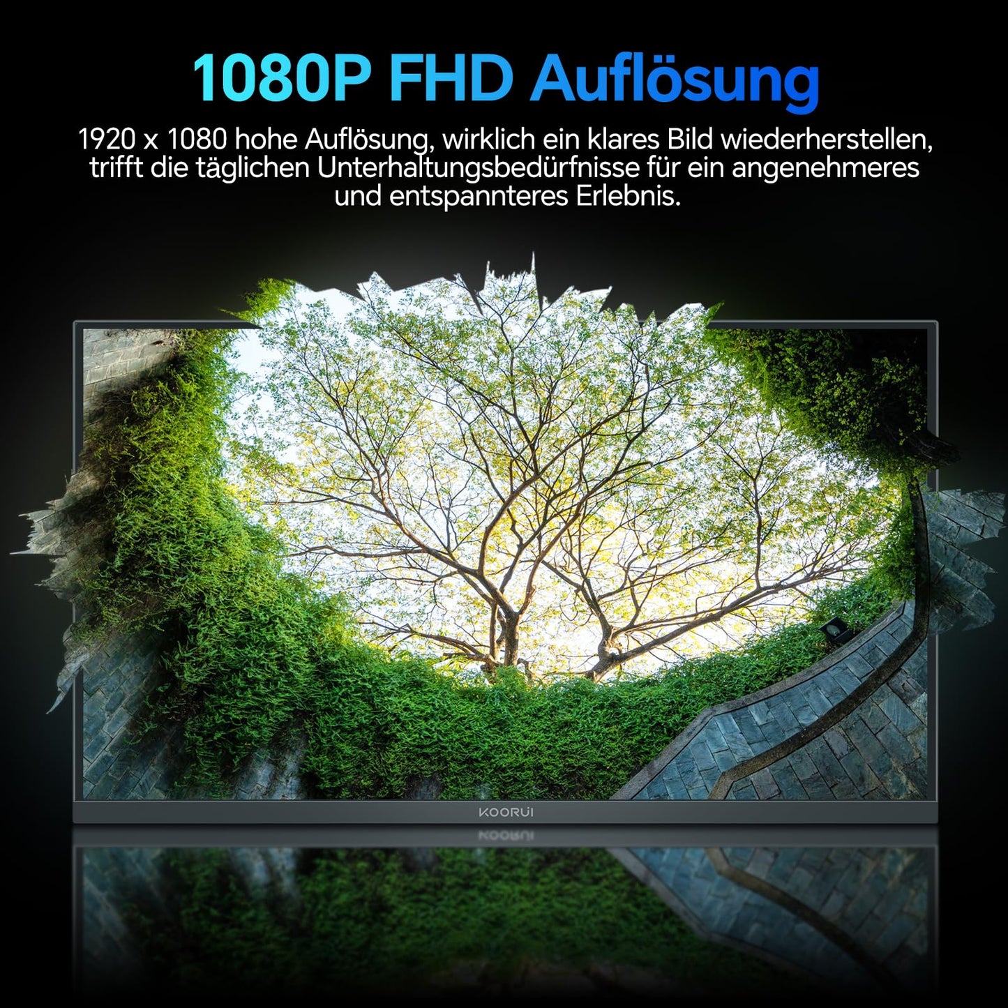 KOORUI E2711F 27 Inch Monitor, FHD 1920 x 1080 100Hz PC Monitor, Adaptive Sync HDMI 1.4, Eye Care Screen, -5° ~ 15° Tilt, VESA 100 x 100 mm