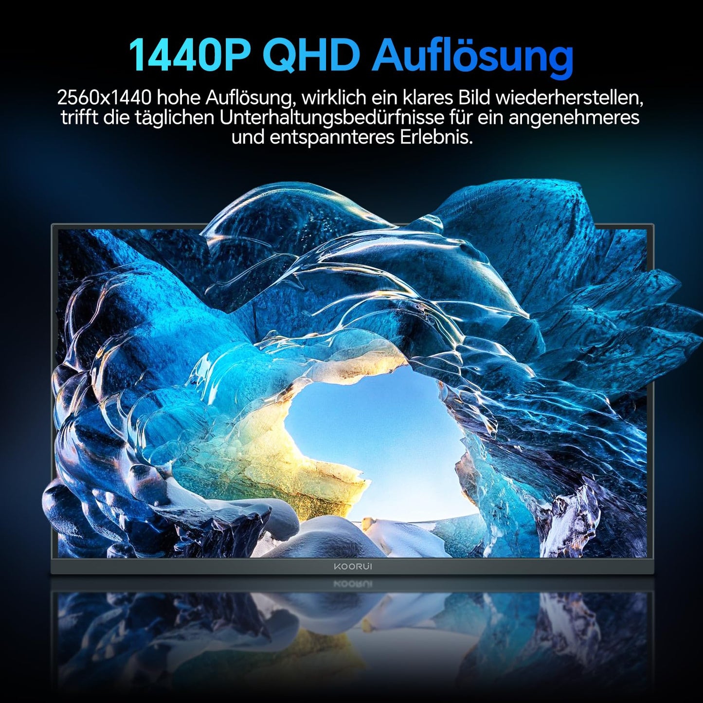 KOORUI E2711F 27 Inch Monitor, FHD 1920 x 1080 100Hz PC Monitor, Adaptive Sync HDMI 1.4, Eye Care Screen, -5° ~ 15° Tilt, VESA 100 x 100 mm