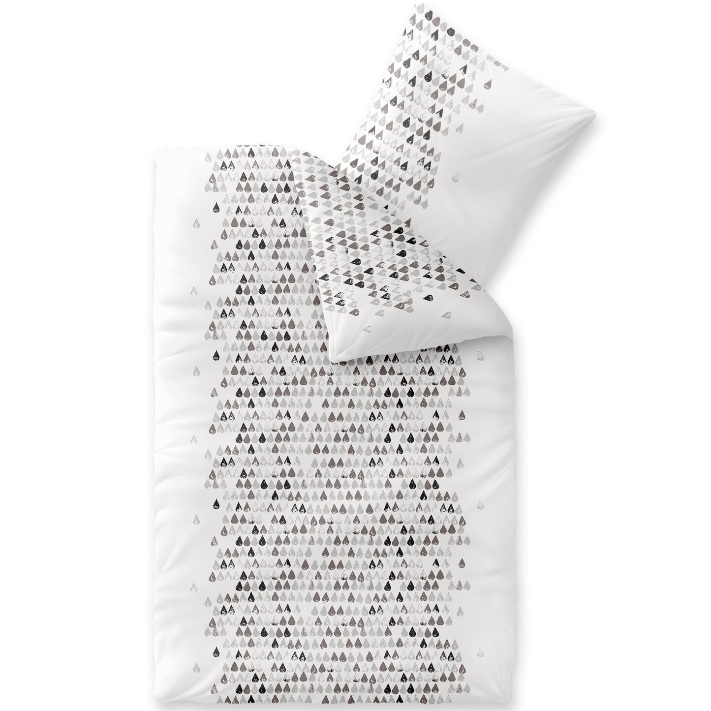 CelinaTex Touchme Flannelette Bed Linen, 135 x 200 cm, 2-Piece Cotton Duvet Cover Set, Bedding Set for Summer and Winter, All Year Round, Easy Care, Filia Dots, Beige/White/Grey/Anthracite
