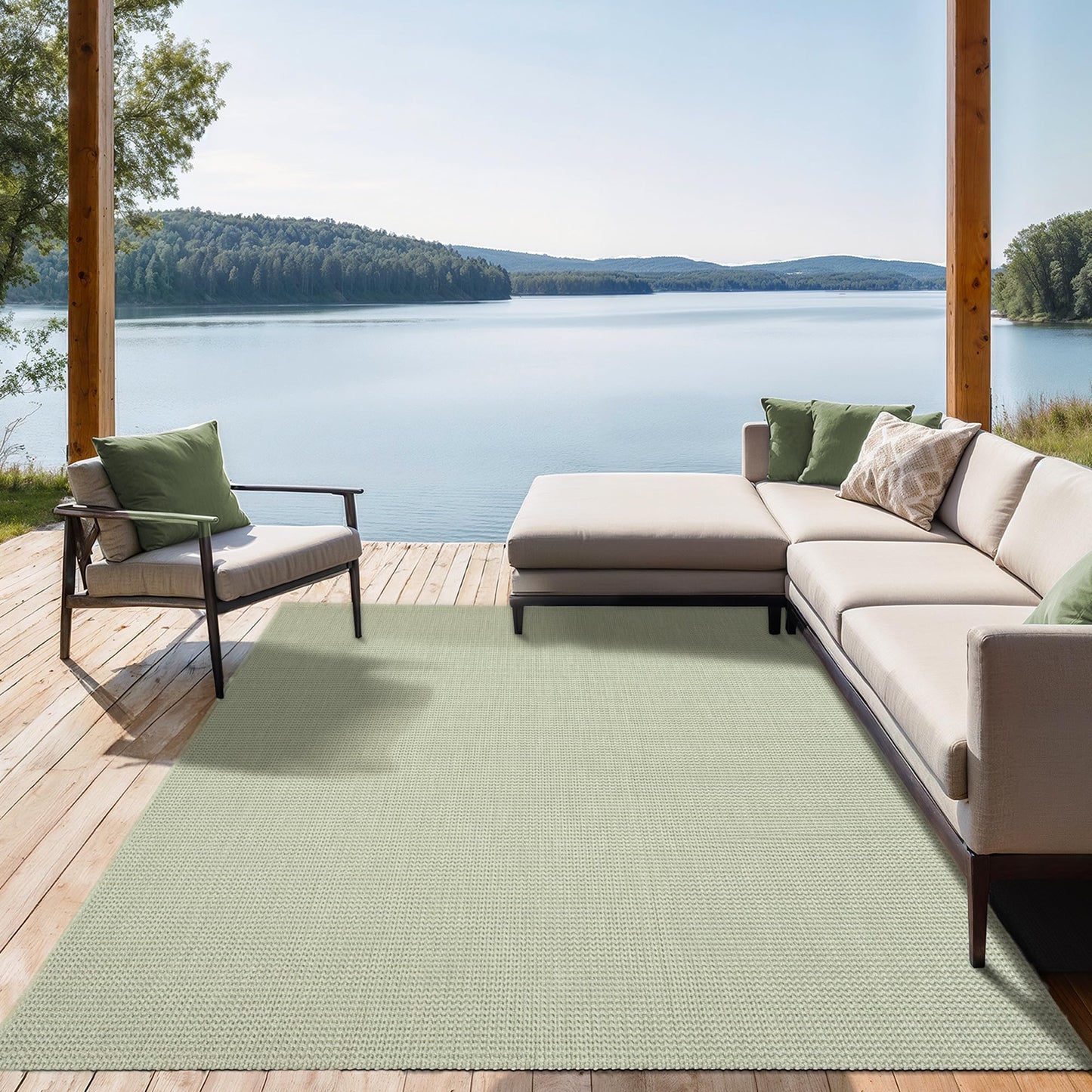 the carpet Mistra - Moderner In- und Outdoor Teppich, perfekt für das Wohnzimmer, Schlafzimmer oder die Terrasse, Wetterfest, langlebig und pflegeleicht, Natur, 300 x 400 cm