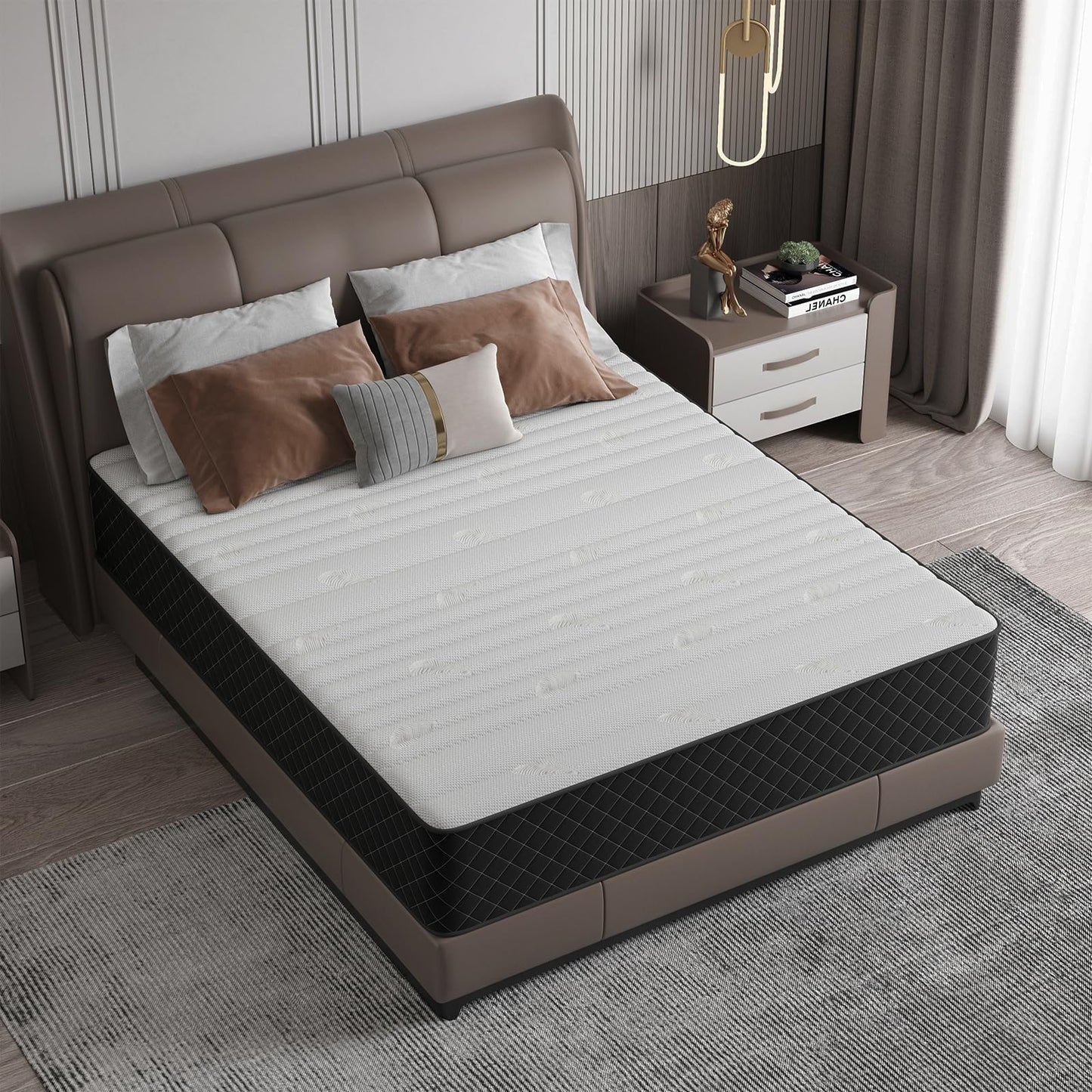MOLPHIT Mattress 140 x 200 cm, Height 25 cm, Oeko-Tex Certified, Hardness H3 and H4, 7-Zone Pocket Spring Mattress with Comfort Foam, Fabric with Soft, Durable and Skin-Friendly, 140 x 200 x 25 cm