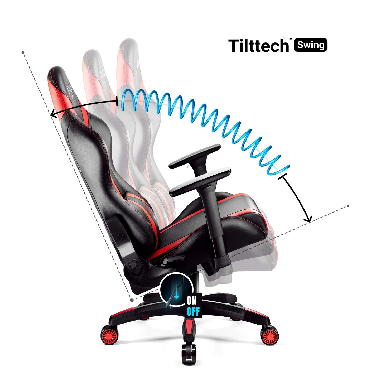 Diablo X-Horn Gaming Office Chair Desk Chair 3D Armrests Ergonomic Design Neck / Lumbar Cushion Imitation Leather Rocker Function