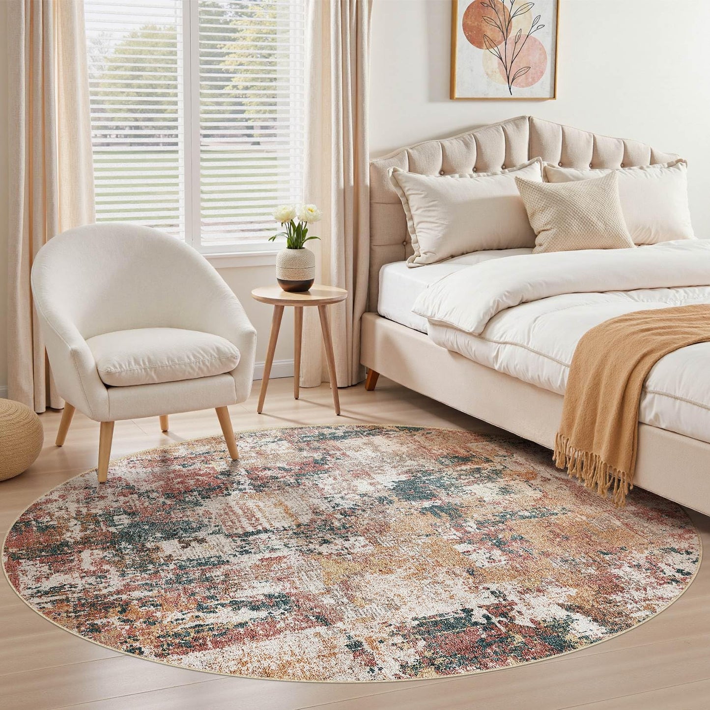 Tortania Washable 5x7 Area Rug for Living Room: Modern Abstract Neutral Large Soft Thin Rugs - Non Slip Indoor Carpet for Bedroom Dining Room Office Nursery Home Floor Decoration - Grey