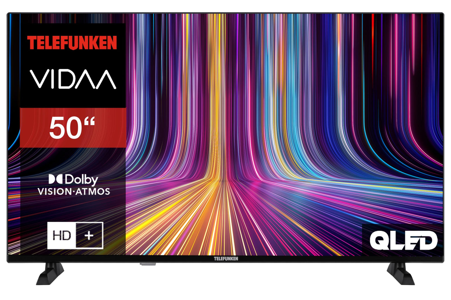 TELEFUNKEN VIDAA D43U790B2CW 4K TV 43 Inch Smart TV UHD, HDR TV with Dolby Vision, Triple Tuner and 6 Months HD+ Including LED TV, Black