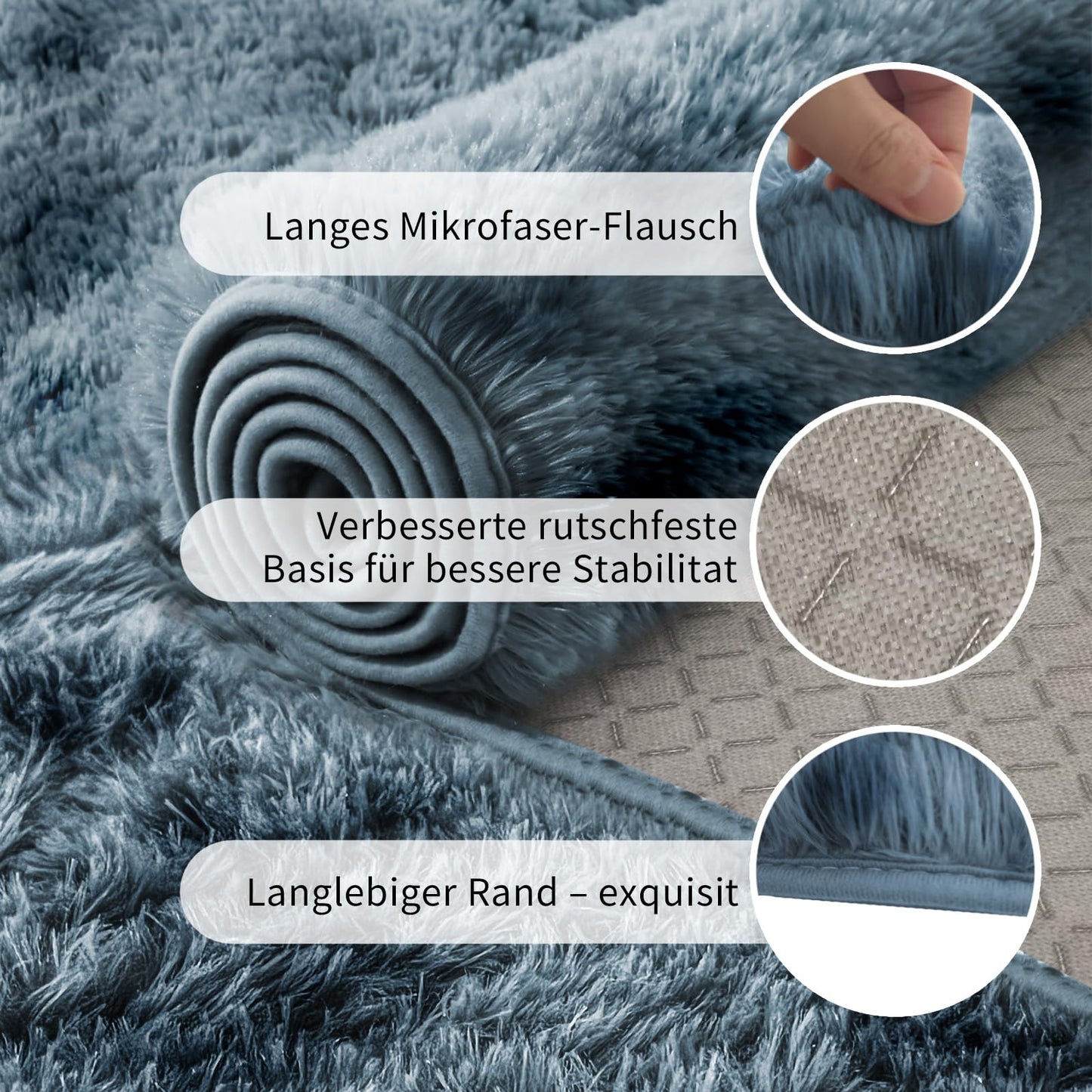 High Pile Living Room Rug, 140 x 200 cm, Cream Fuzzy Shaggy Fluffy Rug for Bedroom Rugs, Modern Plush Living Room Rug, Bed Rug, High-Pile Carpet, Non-Slip for Children's Room