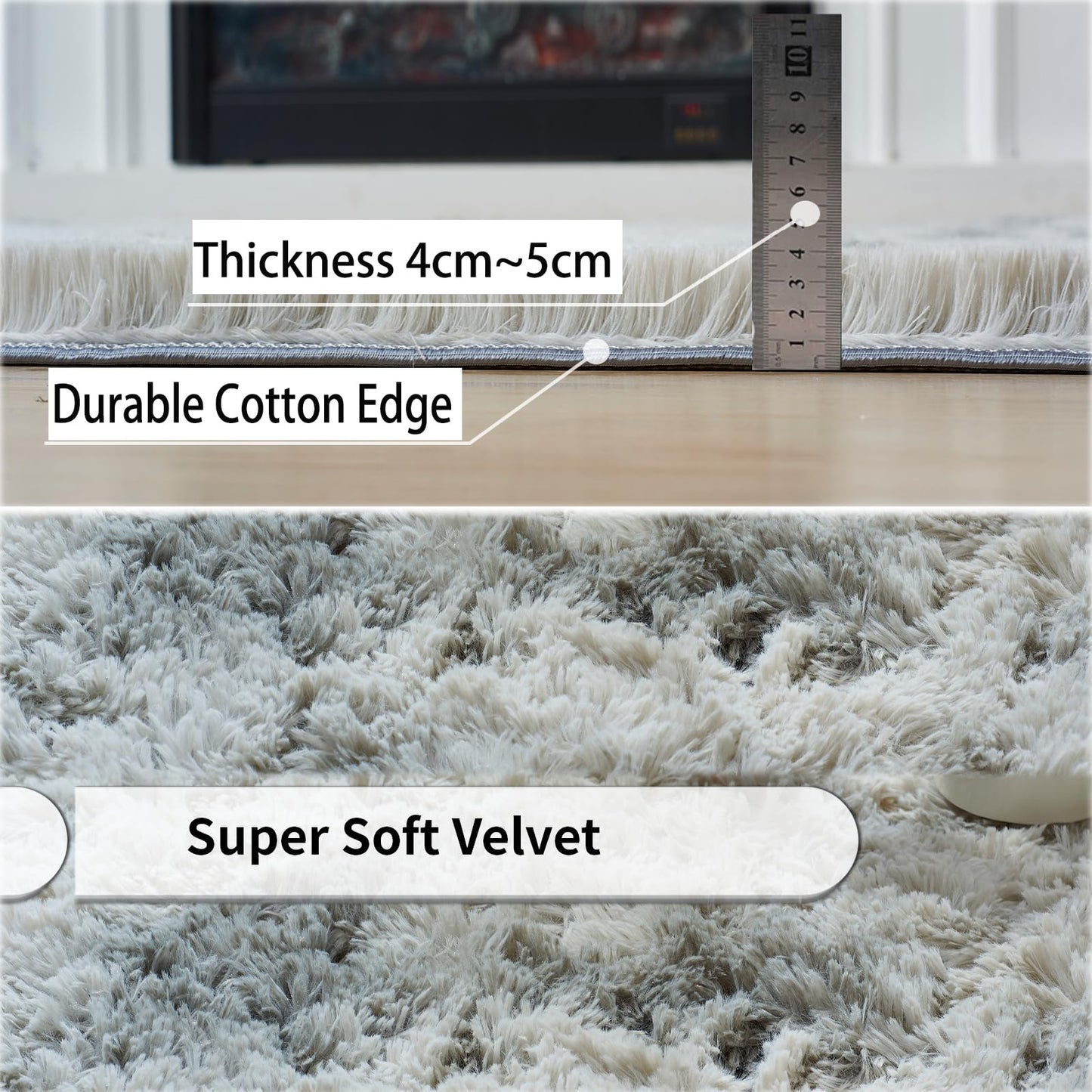Obundi Pink Rug, Fluffy Living Room, Rugs, Teenager's Room, Girls, Soft Non-Slip Bedroom Carpet, Office, Small Rug (Pink, 60 x 120 cm)