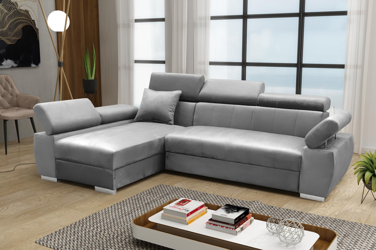 MEBLE-LUX - Ecksofa mit Schlaffunktion