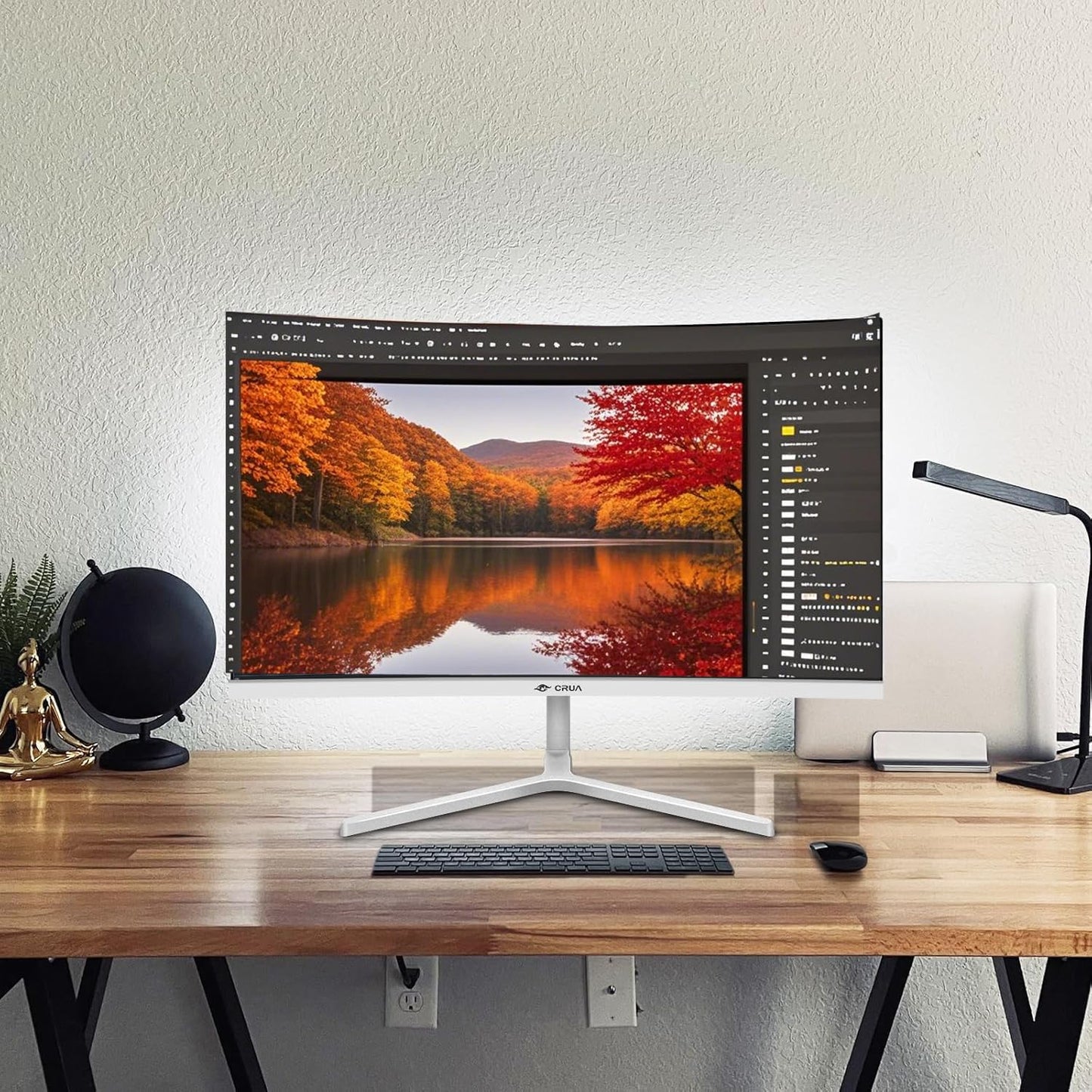 32 Zoll Curved Gaming Monitor, 1K Full HD 1080P (1920x1080), 240Hz, 1ms, 1500R, AdaptiveSync, DCI-P3 90%, SRGB100%, Eye Care