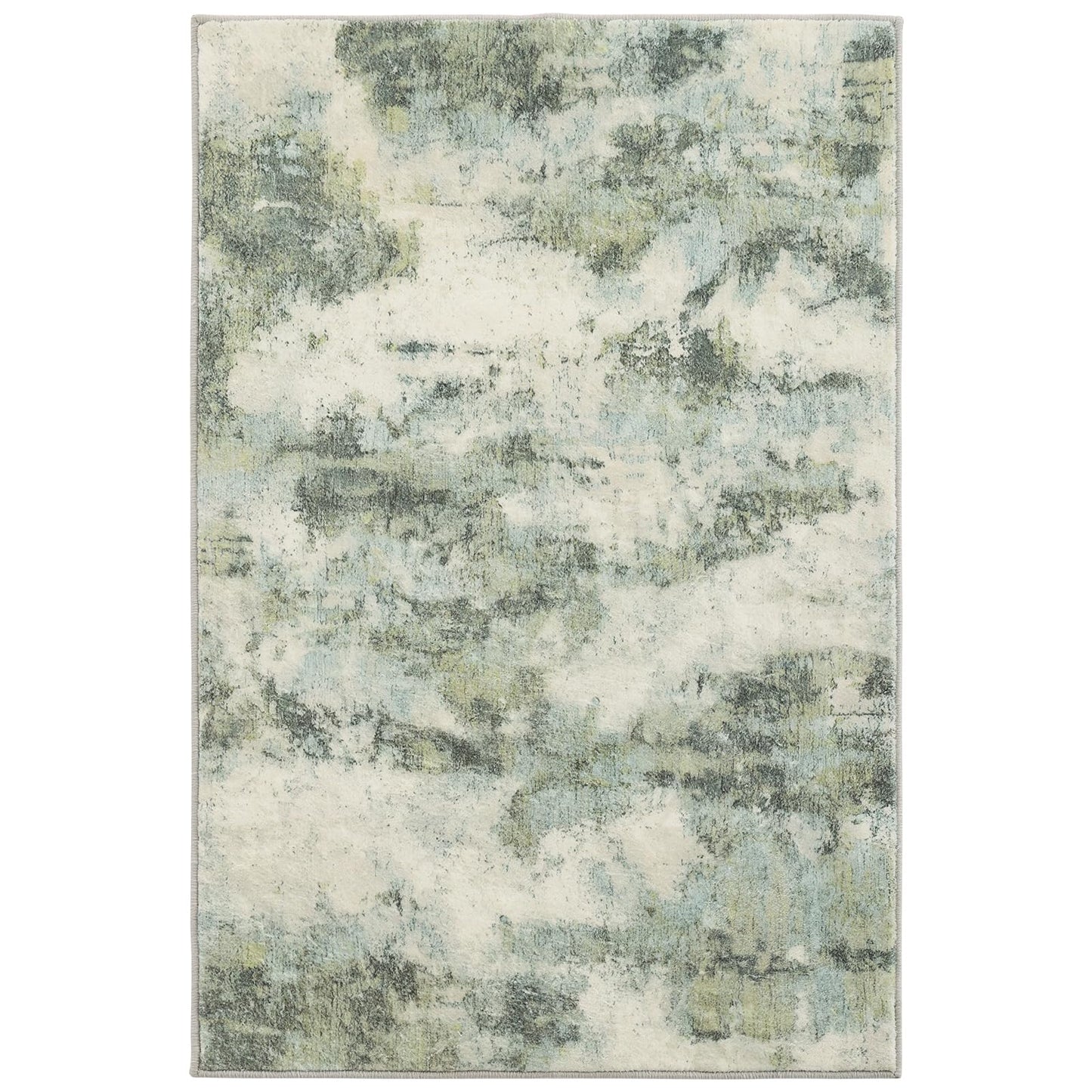 UMINEUX Washable Area Rug 5'x7' Large Modern Abstract Living Room Rug with Anti-Slip Rubber Backing, Ultra Soft Low Pile Rugs Carpet for Dining Room Bedroom Home Office Decor