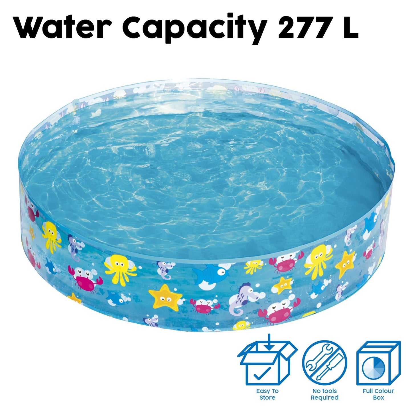 Bestway FillN Fun Planschbecken, Sparking Sea, 122 x 25 cm