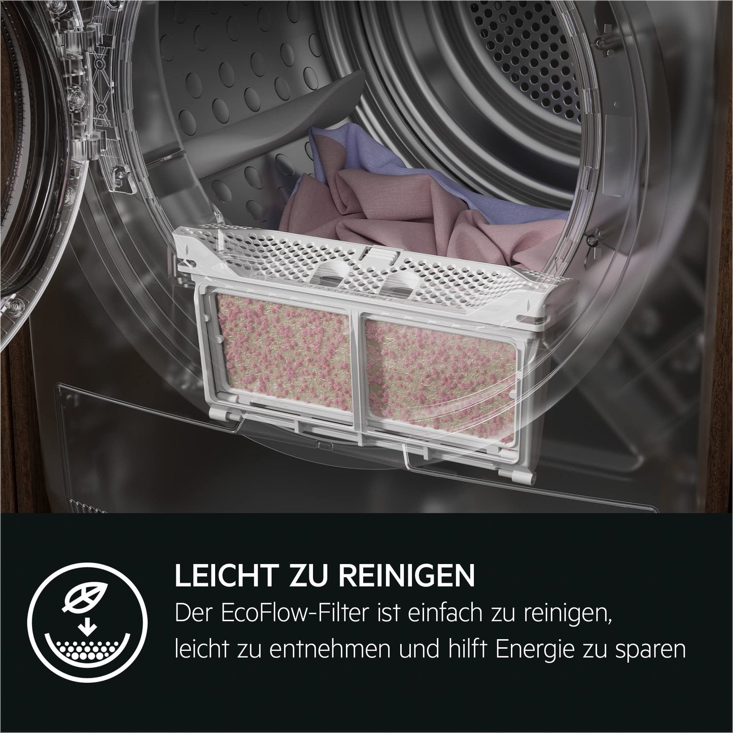 AEG Wärmepumpentrockner 8 kg, Serie 7000 SensiDry: Schonendes & energiesparendes Trockenverfahren, neue Energiekl. D, Mengenautomatik, Schontrommel, wechselende Drehrichtung, Knitterschutz, TR7T61580