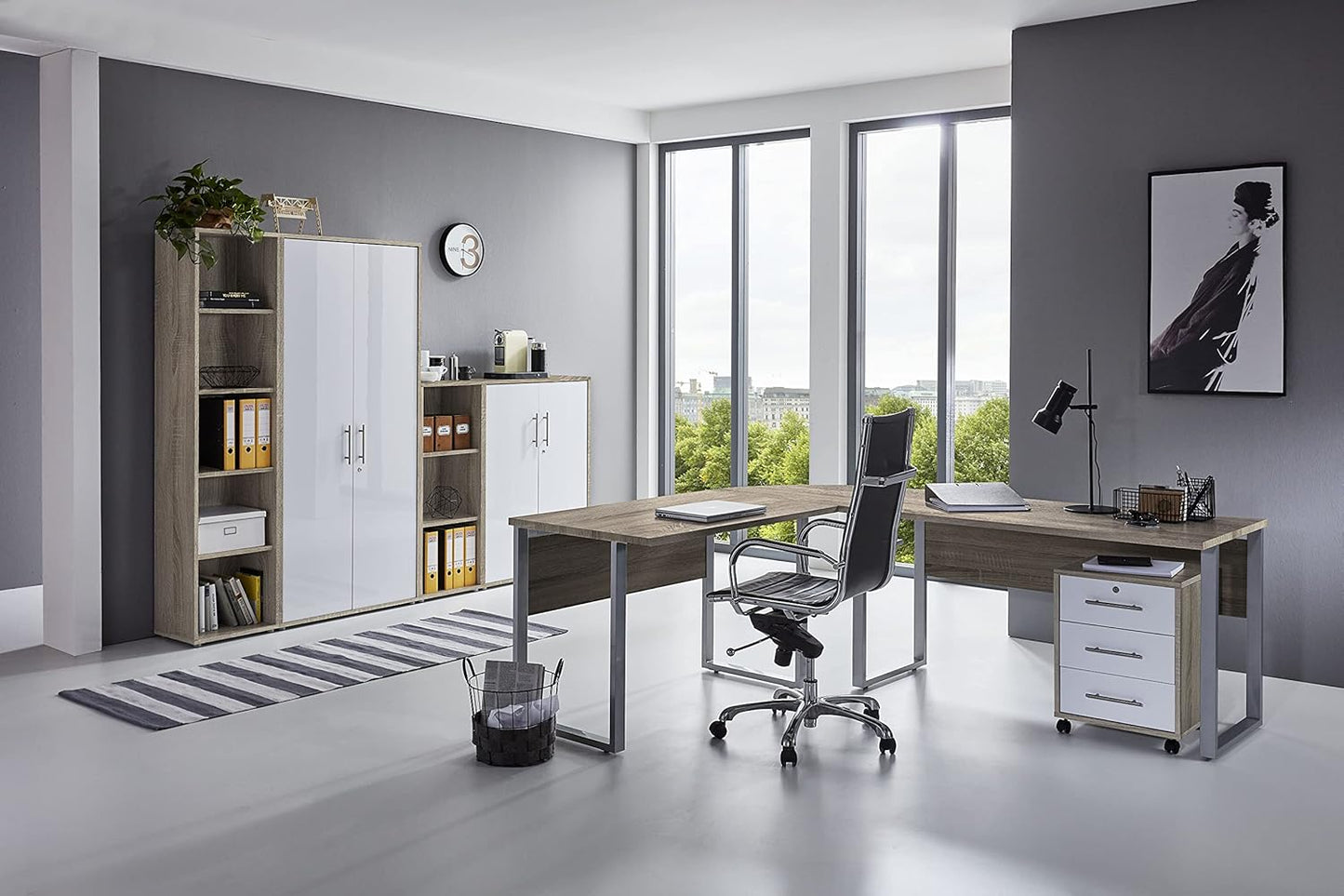 Study Room Office Furniture Complete Set Office Edition (Set of 3)