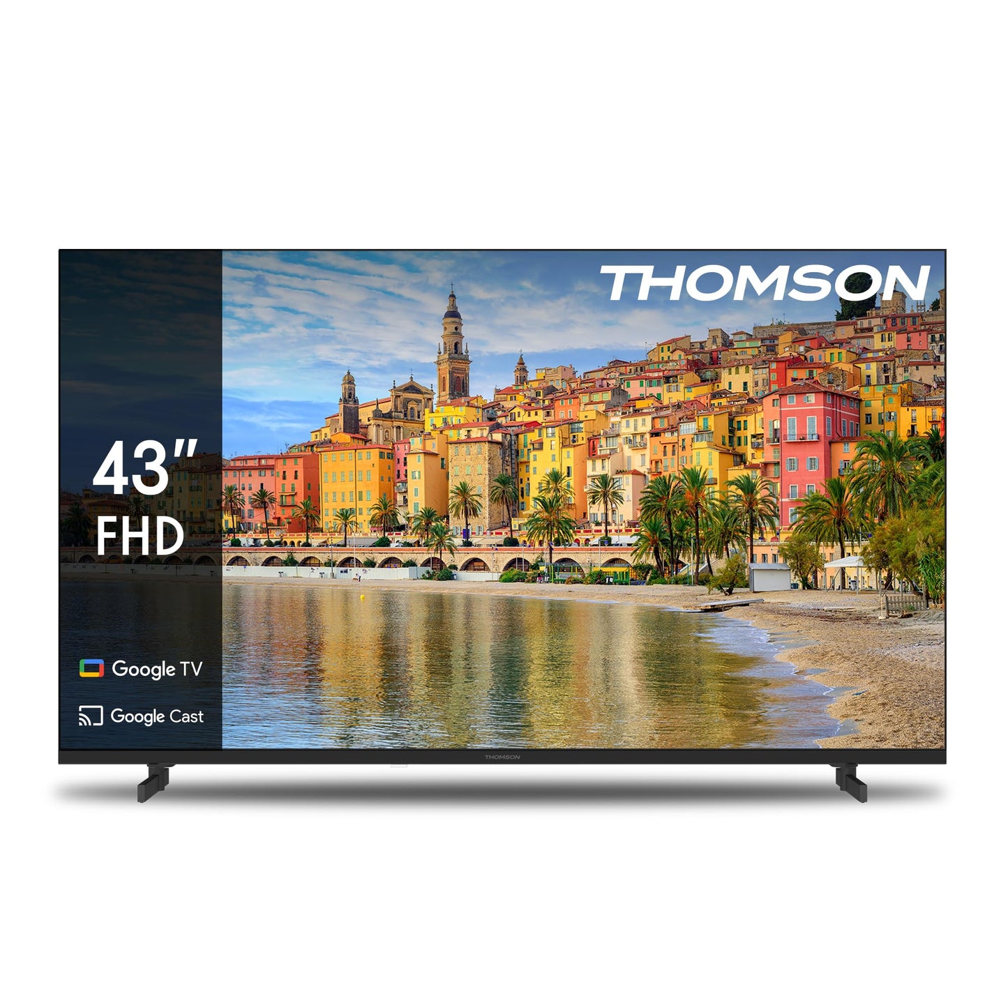 THOMSON 55QG6C14 QLED Plus Google Smart TV, Wi-Fi, Dolby Audio, Built-in Front Speaker, Bluetooth 5.1, Triple Tuner (Cable/Satellite/Antenna), HDMI, CI+, A+ Panel