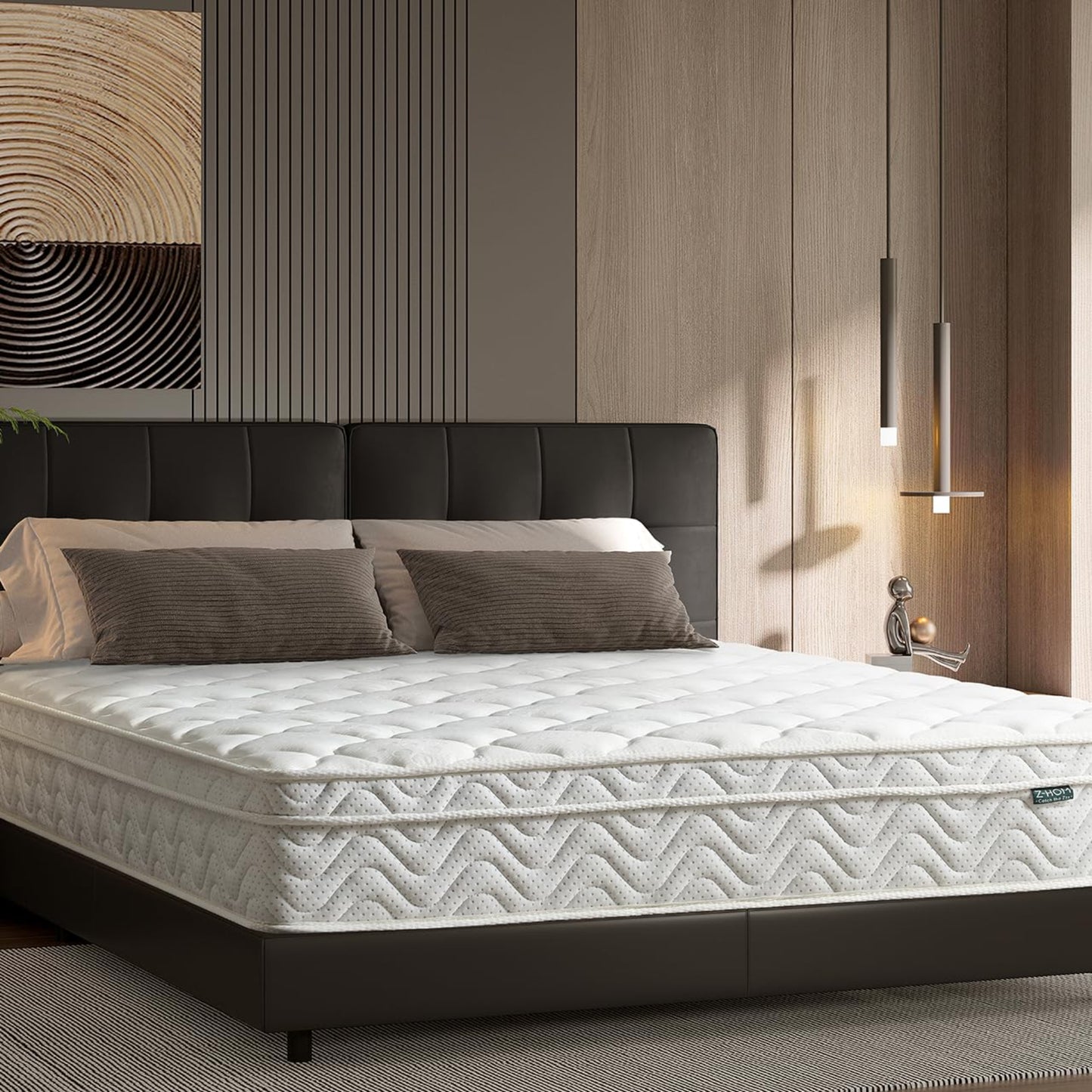 Z-hom Mattress 160 x 200, Height 26 cm 7-Zone Spring Mattress Orthopaedic Pocket Spring Mattress with High-Quality Comfort Foam/Hardness H2 & H3/Back-Relieving / Oeko-Tex Certified