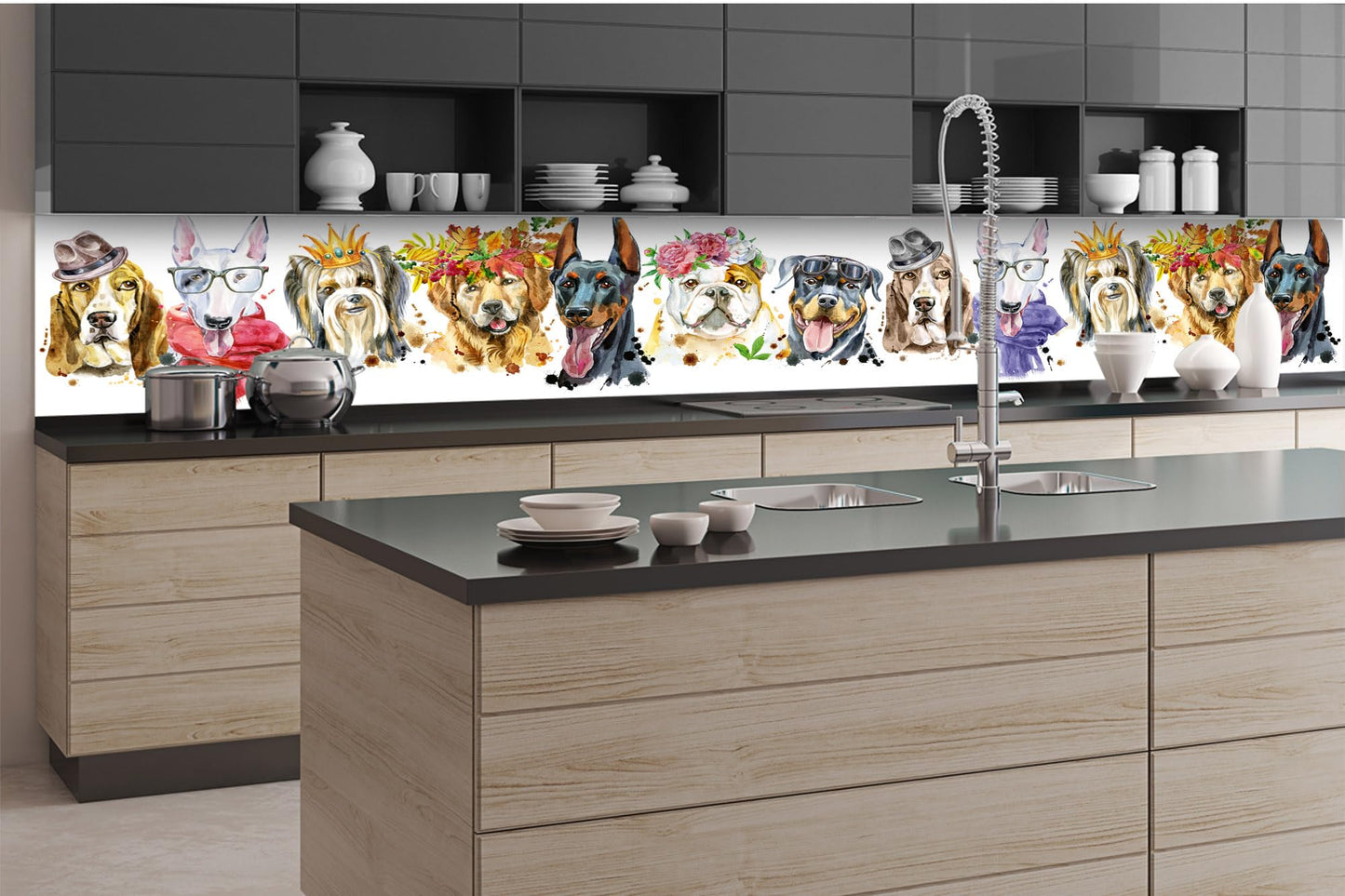 Küchenrückwand Folie selbstklebend HOLZLATTEN | Klebefolie - Dekofolie - Spritzschutz für Küche | Made in EU - 260 cm x 60 cm