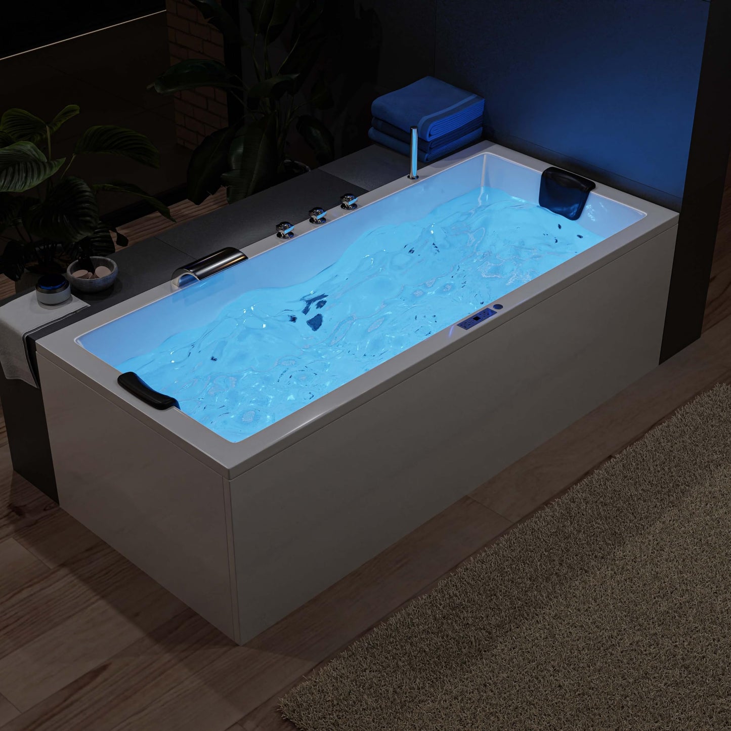 AQUADE Whirlpool Badewanne - Eckbadewanne 140x140 cm - Unikales Whirlpool-Erlebnis nach Ihren Wünschen - Wählen Sie Ihre perfekte Wanne oder Whіrlpоol -Ihre individuelle Wahl für Wellness zu Hause