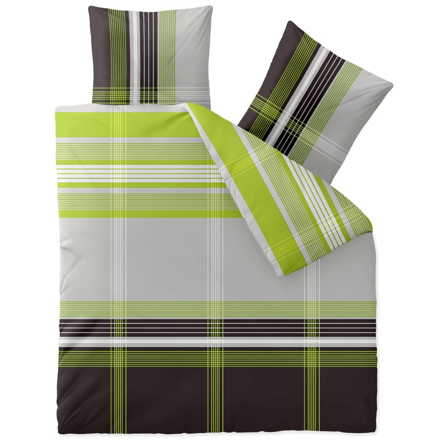 CelinaTex Touchme Flannelette Bed Linen, 135 x 200 cm, 2-Piece Cotton Duvet Cover Set, Bedding Set for Summer and Winter, All Year Round, Easy Care, Filia Dots, Beige/White/Grey/Anthracite