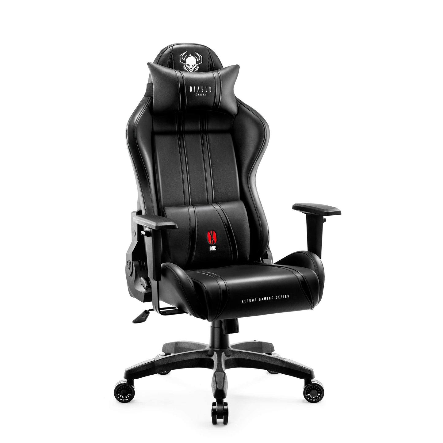Diablo X-One 2.0 Gaming Stuhl Gamer Chair Bürostuhl Schreibtischstuhl Verstellbare Armlehnen Ergonomisches Design Nacken/-Lendenkissen Wippfunktion Aqua Blue Normal (L)