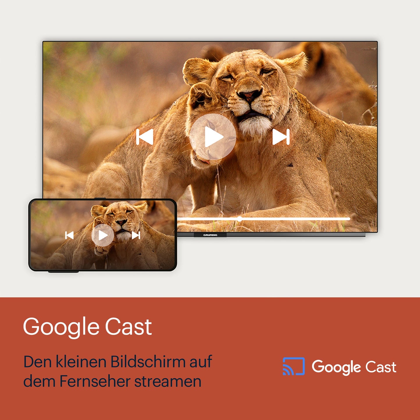 Grundig 40 VOE 64 TV 40 Inch (100 cm) LED TV, Google TV, Full HD, Dolby Digital, Magic Fidelity, Chromecast Built-in, Bluetooth, Smart TV, Voice Control, Black