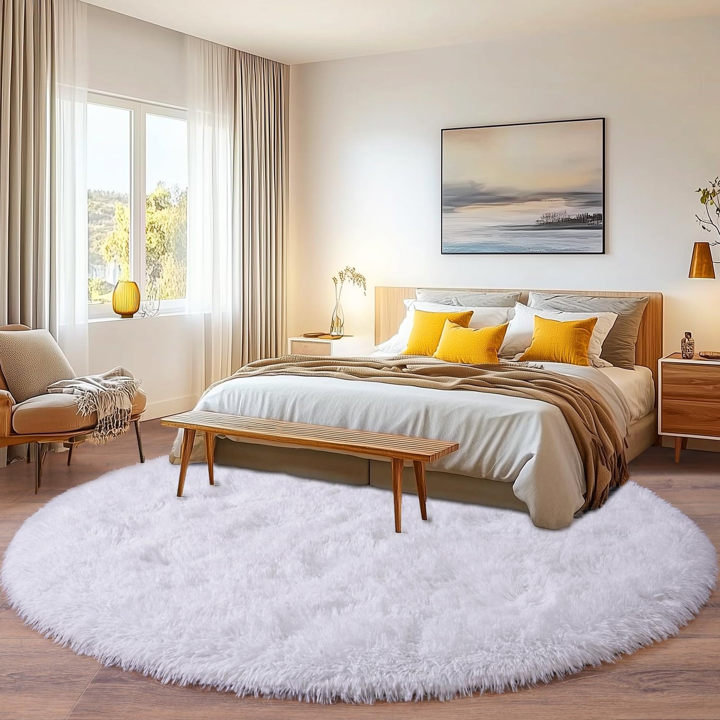 BSGIFT High Pile Rug, Grey, 160 x 230 cm, Shaggy Long Pile Fluffy Rug, Living Room, Modern Living Room Rug, Bed Rug, High-Pile Carpet, Non-Slip for Bedroom, Children's Room