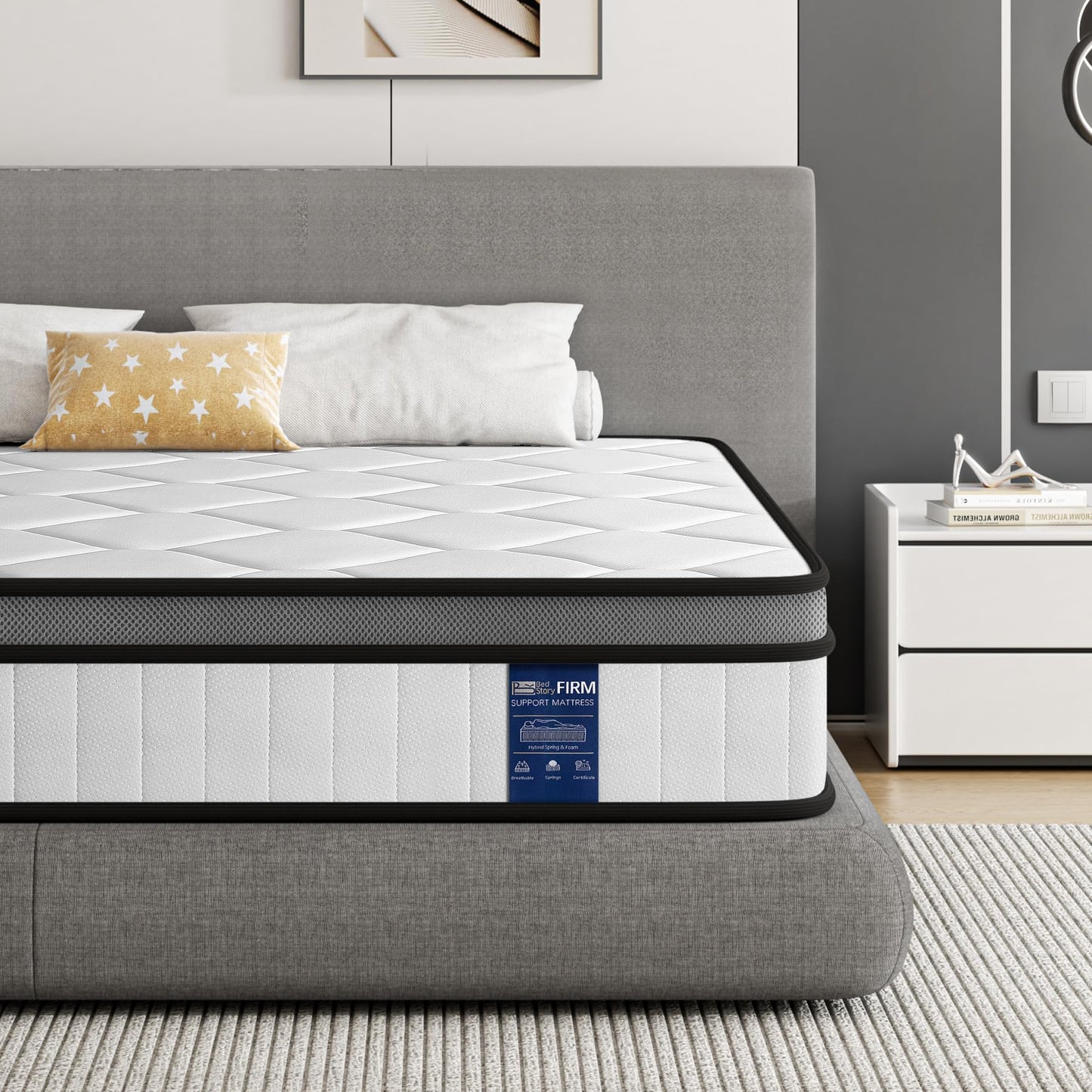 BedStory Mattress 160 x 200 cm, Spring Mattress H3 Height 20 cm Pocket Spring Mattress Medium Firm Orthopaedic, Oeko-Tex Certified, Mattress for Children and Adults
