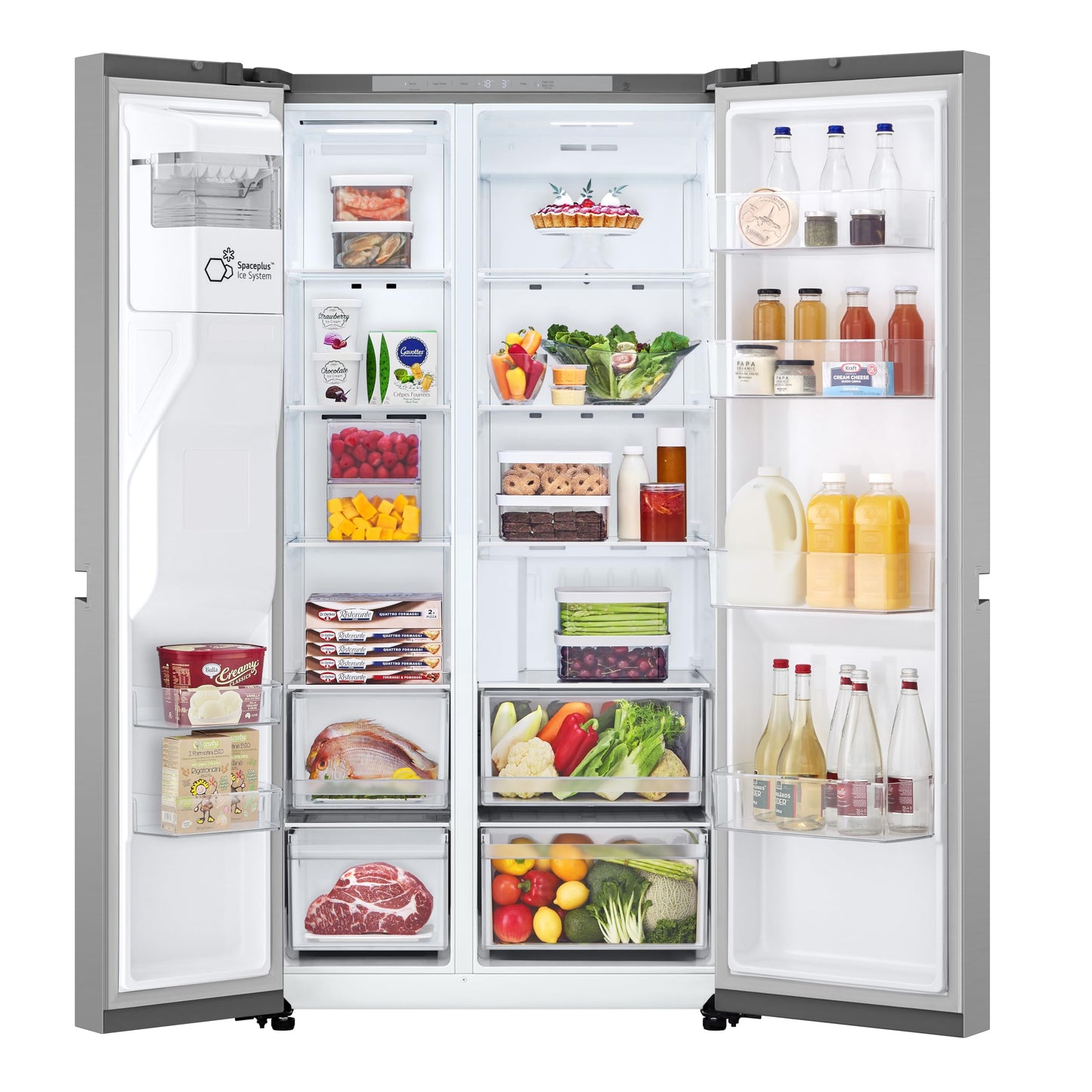 LG GSLC40PYPE Side-by-Side Kühlschrank ǀ Smart Inverter Compressor ǀ Eis- und Wasserspenderǀ Total No Frost Technologie ǀ EEK E ǀ 638 L