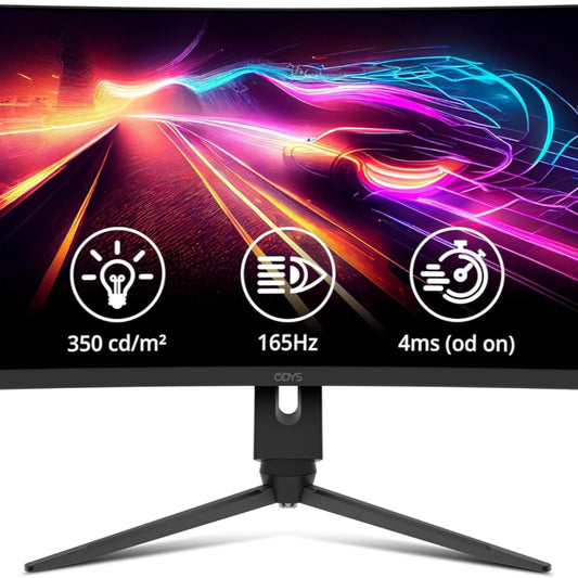 ODYS i27-Q-180-27 Inch Gaming Monitor (69 cm Screen, WQHD, 2,560 x 1,440 Pixels, 180 Hz, 1ms Response Time (MPRT), Fast IPS Panel, 120% sRGB, FreeSync, 2x HDMI, 2x Display Port)