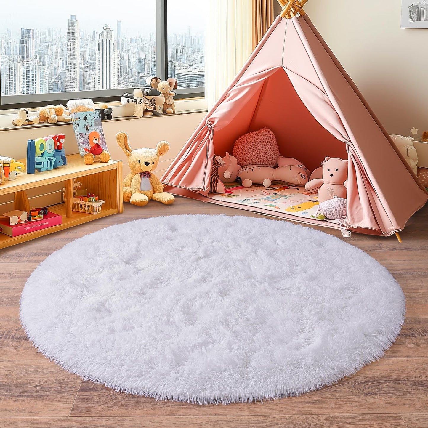 BSGIFT High Pile Rug, Grey, 160 x 230 cm, Shaggy Long Pile Fluffy Rug, Living Room, Modern Living Room Rug, Bed Rug, High-Pile Carpet, Non-Slip for Bedroom, Children's Room