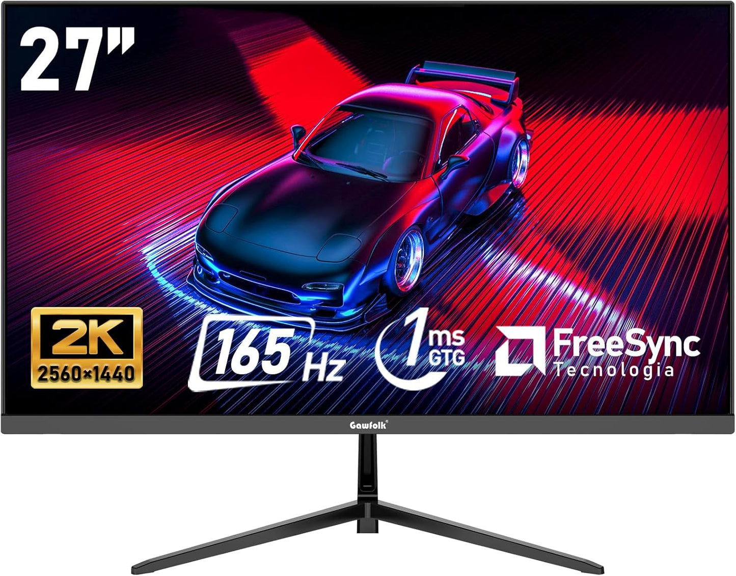 Gawfolk PC Monitor 32 Zoll UHD 4K 60Hz, Ultraklar (3840×2160p) Computer Bildschirm mit FreeSync, HDMI, DisplayPort, 178° Betrachtungswinkel, Unterstützt VESA100*100mm