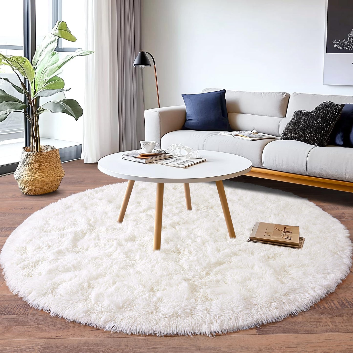 BSGIFT High Pile Rug, Grey, 160 x 230 cm, Shaggy Long Pile Fluffy Rug, Living Room, Modern Living Room Rug, Bed Rug, High-Pile Carpet, Non-Slip for Bedroom, Children's Room