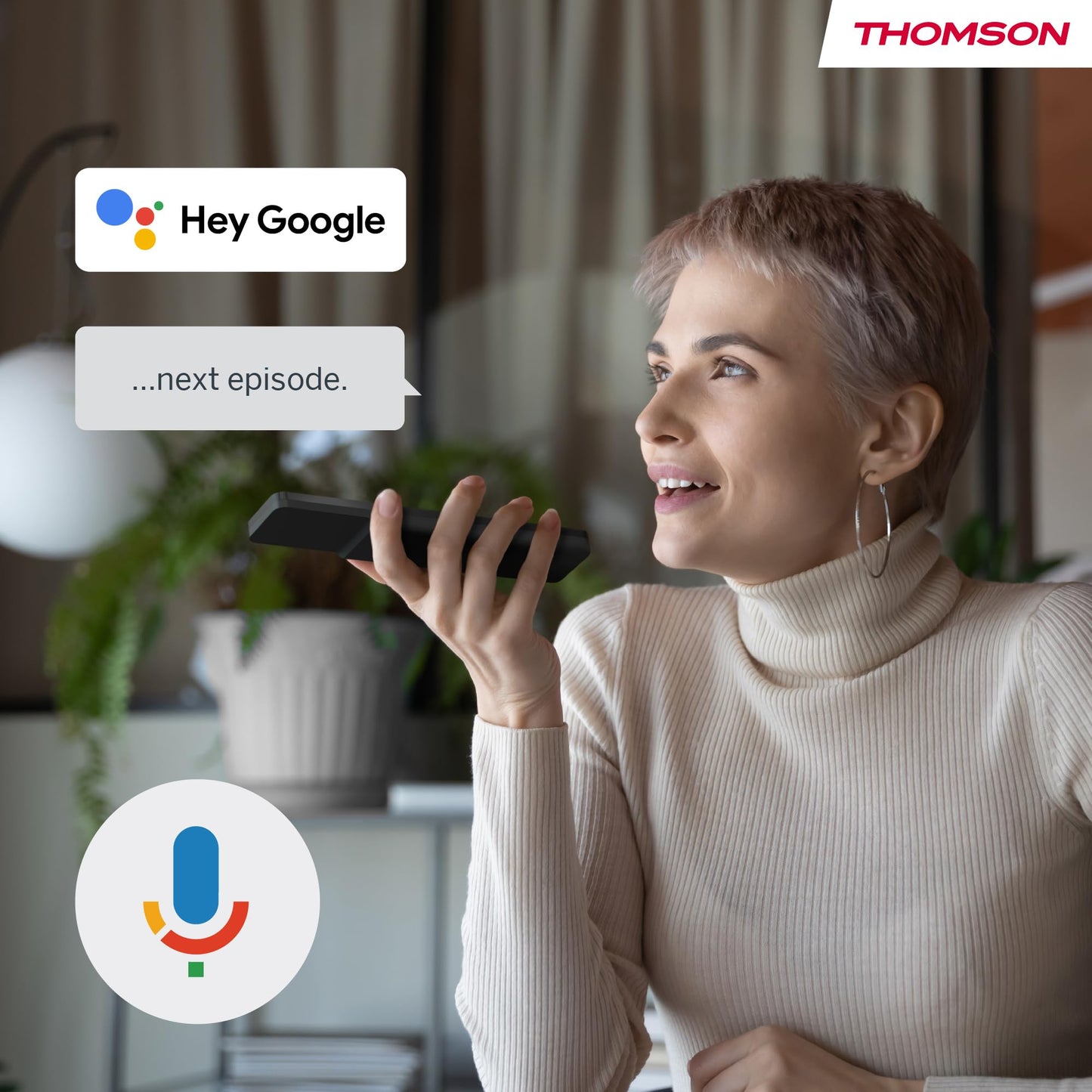 THOMSON 55QG6C14 QLED Plus Google Smart TV, Wi-Fi, Dolby Audio, Built-in Front Speaker, Bluetooth 5.1, Triple Tuner (Cable/Satellite/Antenna), HDMI, CI+, A+ Panel