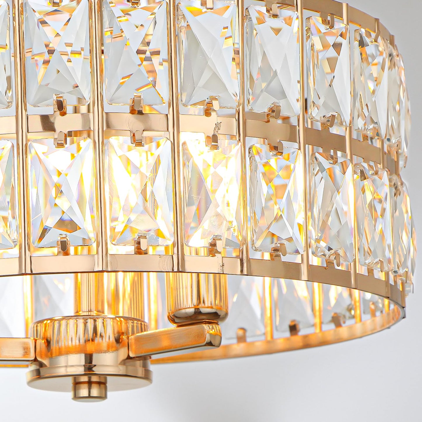 LynPon Moderne Gold Kronleuchter 8 Leuchte Feuerwerk Sputnik Deckenleuchte Kristall Löwenzahn Pendelleuchte für Schlafzimmer, Wohnzimmer, Esszimmer, Küche, Flur