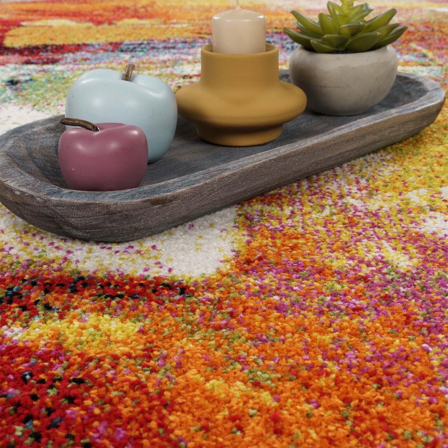 Taracarpet Moderner Designer Kurzflor Teppich bunt Multi fürs Wohnzimmer Schlafzimmer und Kinderzimmer Vision Graffiti 120x170 cm