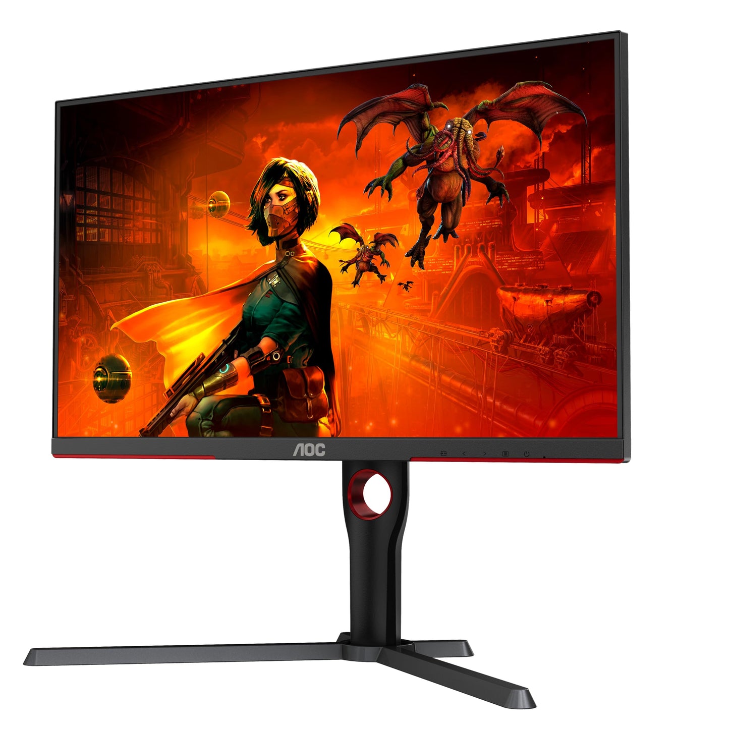 AOC Gaming CU34G2XPD – 34-Zoll-WQHD-Curved-Monitor, 180 Hz, schnelle VA, 1 ms GTG, FreeSync Premium, HDR400, höhenverstellbarer Standfuß (3440 x 1440, HDMI, DisplayPort, USB-Hub)