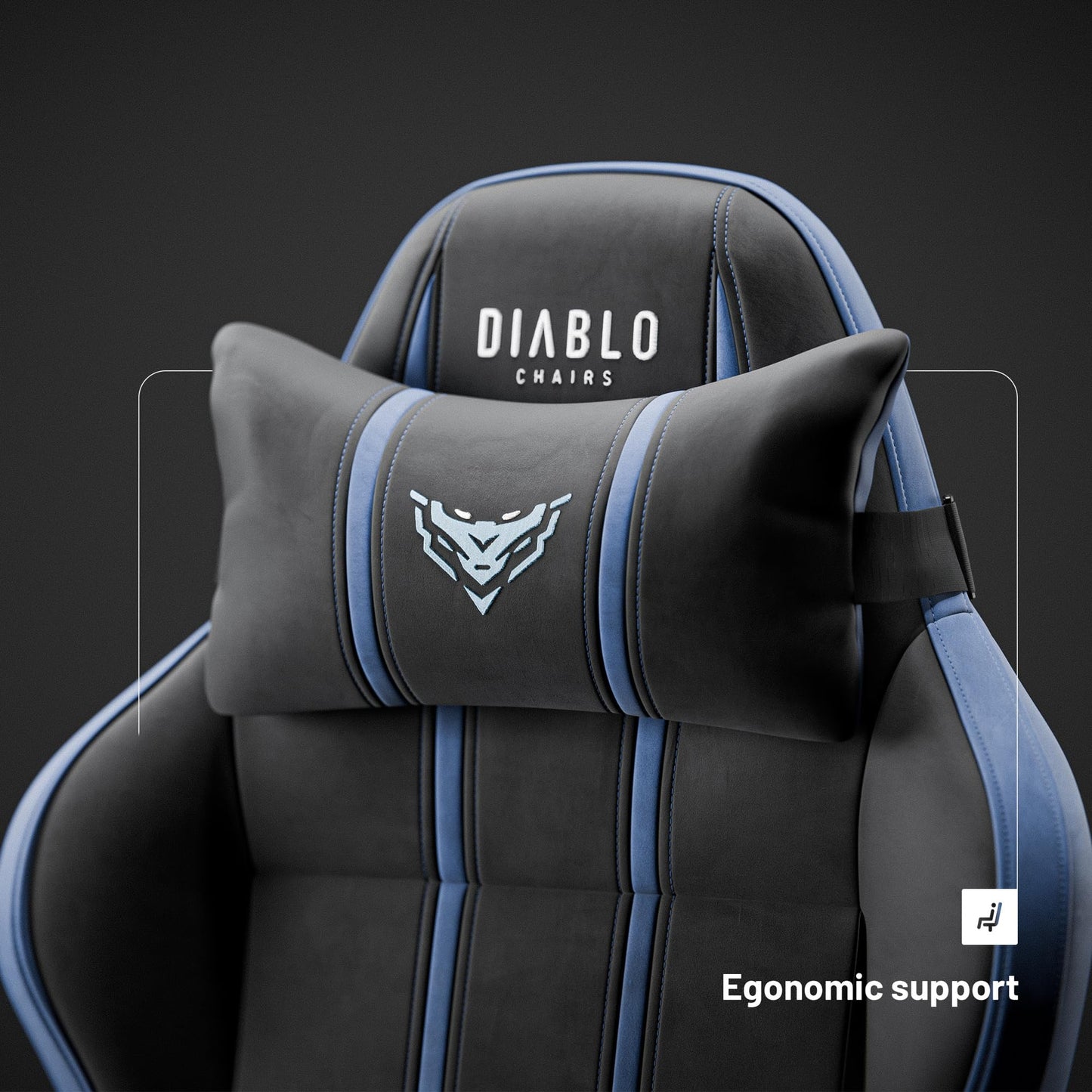 Diablo X-One 2.0 Gaming Stuhl Gamer Chair Bürostuhl Schreibtischstuhl Verstellbare Armlehnen Ergonomisches Design Nacken/-Lendenkissen Wippfunktion Aqua Blue Normal (L)
