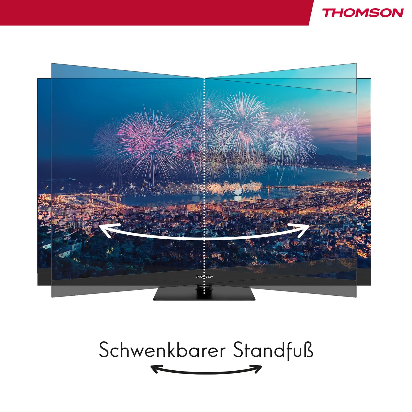 THOMSON 55QG6C14 QLED Plus Google Smart TV, Wi-Fi, Dolby Audio, Built-in Front Speaker, Bluetooth 5.1, Triple Tuner (Cable/Satellite/Antenna), HDMI, CI+, A+ Panel