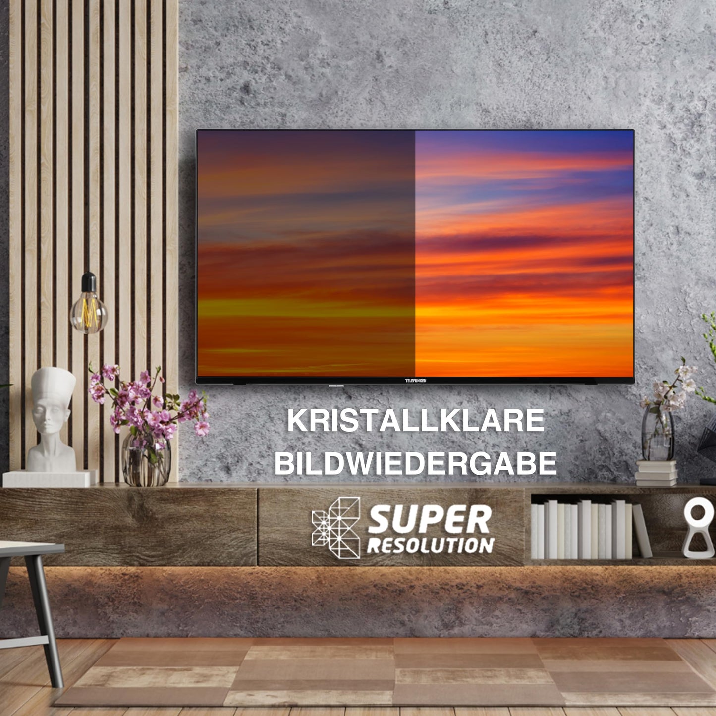 TELEFUNKEN QLED TV 32 Inch TV Full HD Android Smart TV (HDR, Triple Tuner, Bluetooth) QF32AN750S