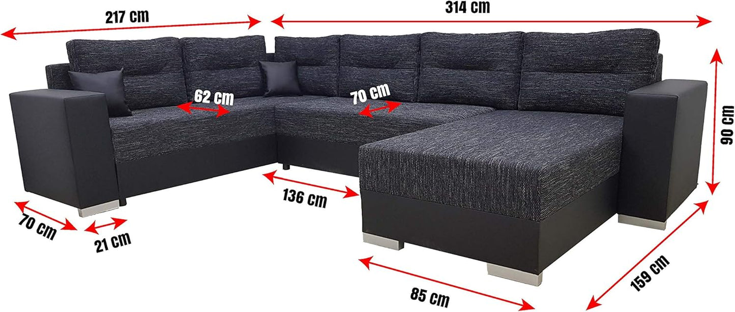 Generisch Captain U Sofa Set with Sleep Function Living Landscape