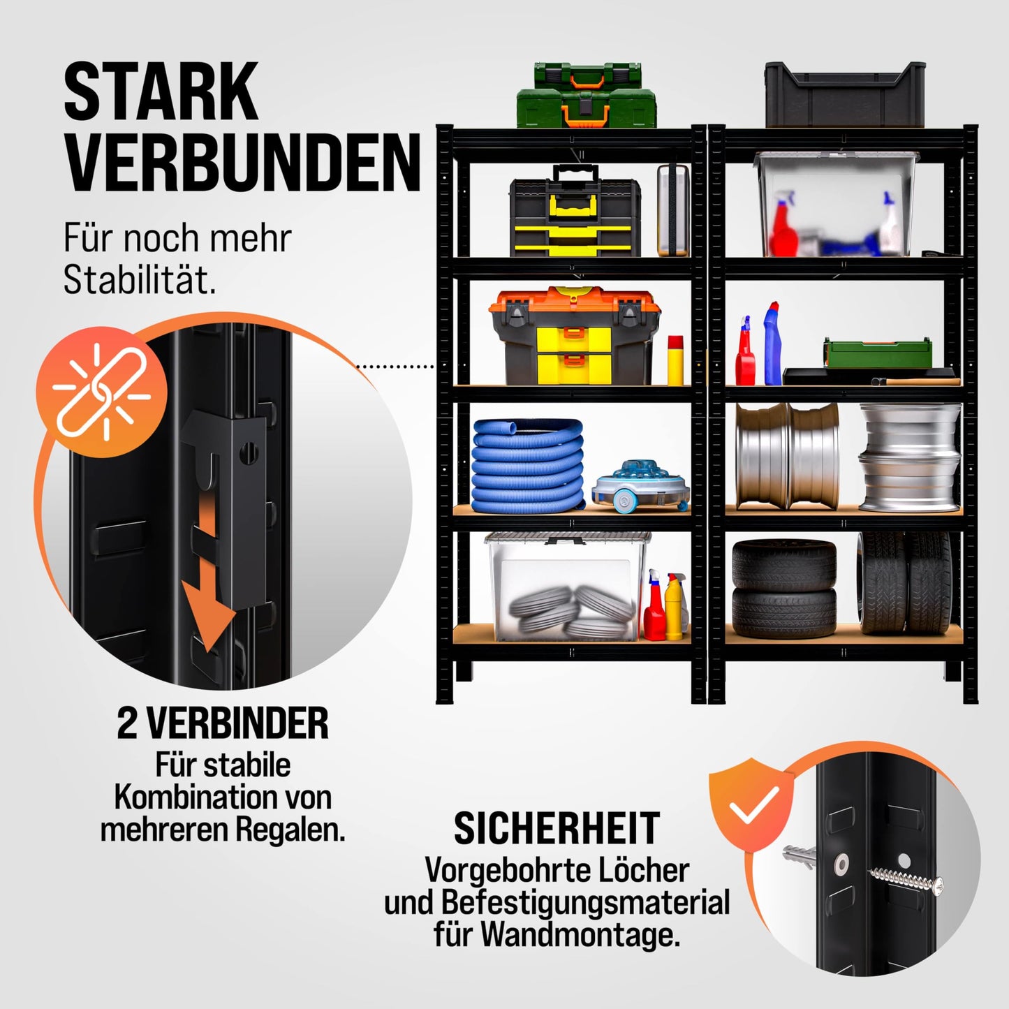 Monzana® Heavy Duty Shelving Unit 160 x 90 x 40 cm 700 kg 4 MDF Shelving Unit Storage Shelving Basement Shelving Workshop Shelving Unit