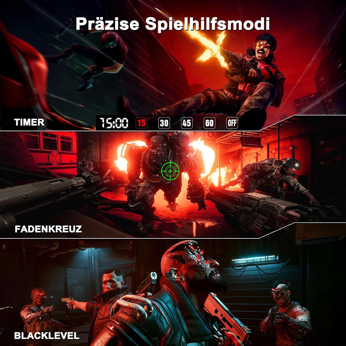 Minifire 24 Zoll Monitor, 100Hz, Full HD(1980x1080p),5ms(OD), Adaptive-Sync, sRGB110%, Eye-Care,VESA, PC Bildschirm mit HDMI USB-C Ports - MF24X3AL