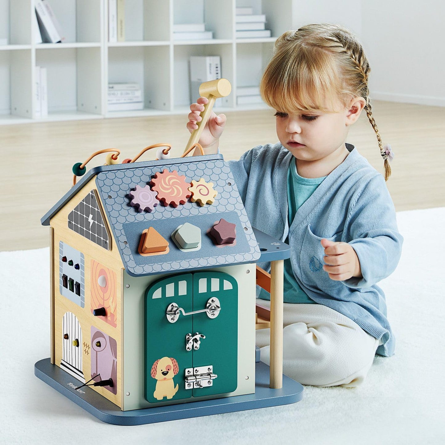 Topbright Activity House 12-in-1 (Promotes Fine Motor Skills from 18 Months, Colourful, 37 x 36 x 42 cm) 1211732023de0001