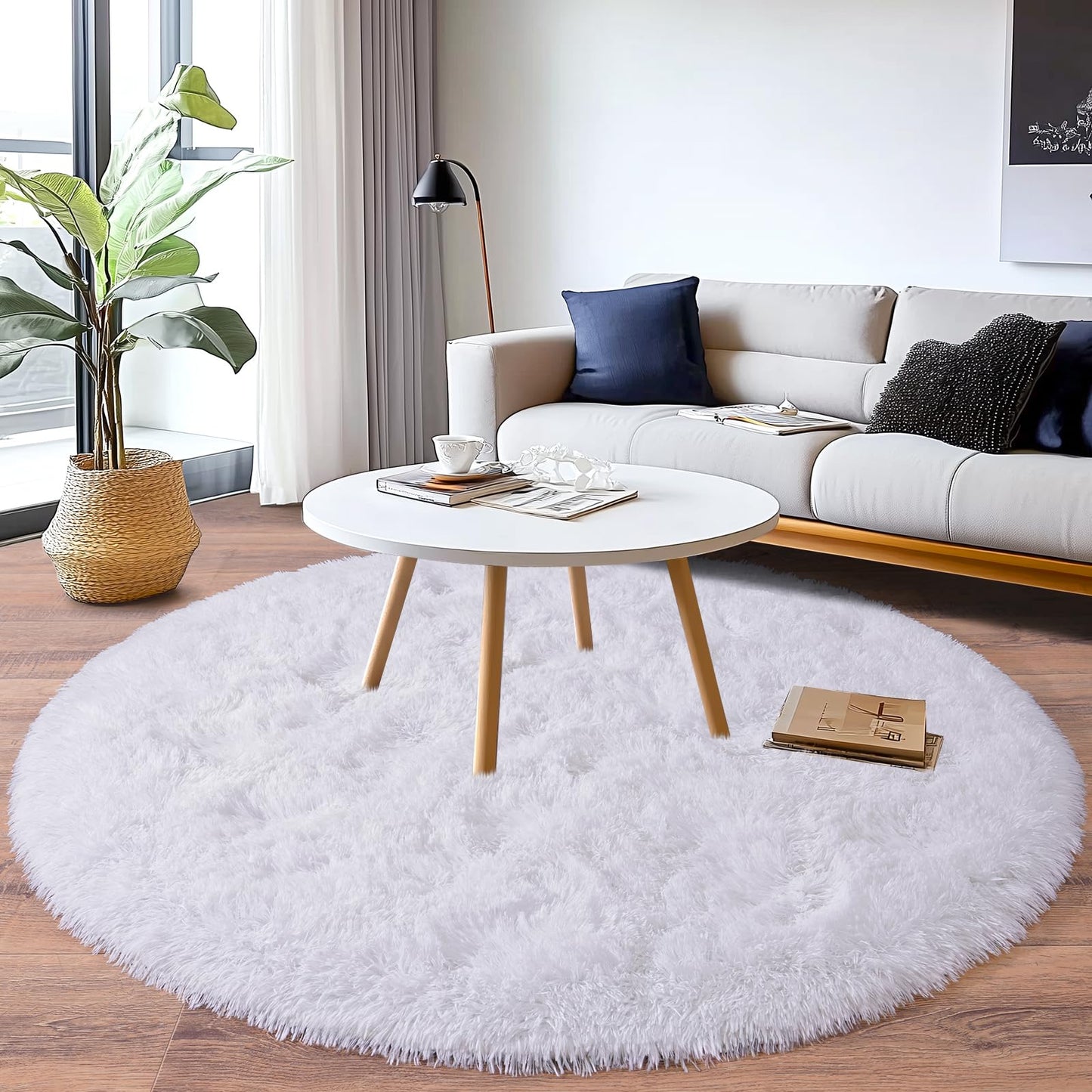 BSGIFT High Pile Rug, Grey, 160 x 230 cm, Shaggy Long Pile Fluffy Rug, Living Room, Modern Living Room Rug, Bed Rug, High-Pile Carpet, Non-Slip for Bedroom, Children's Room