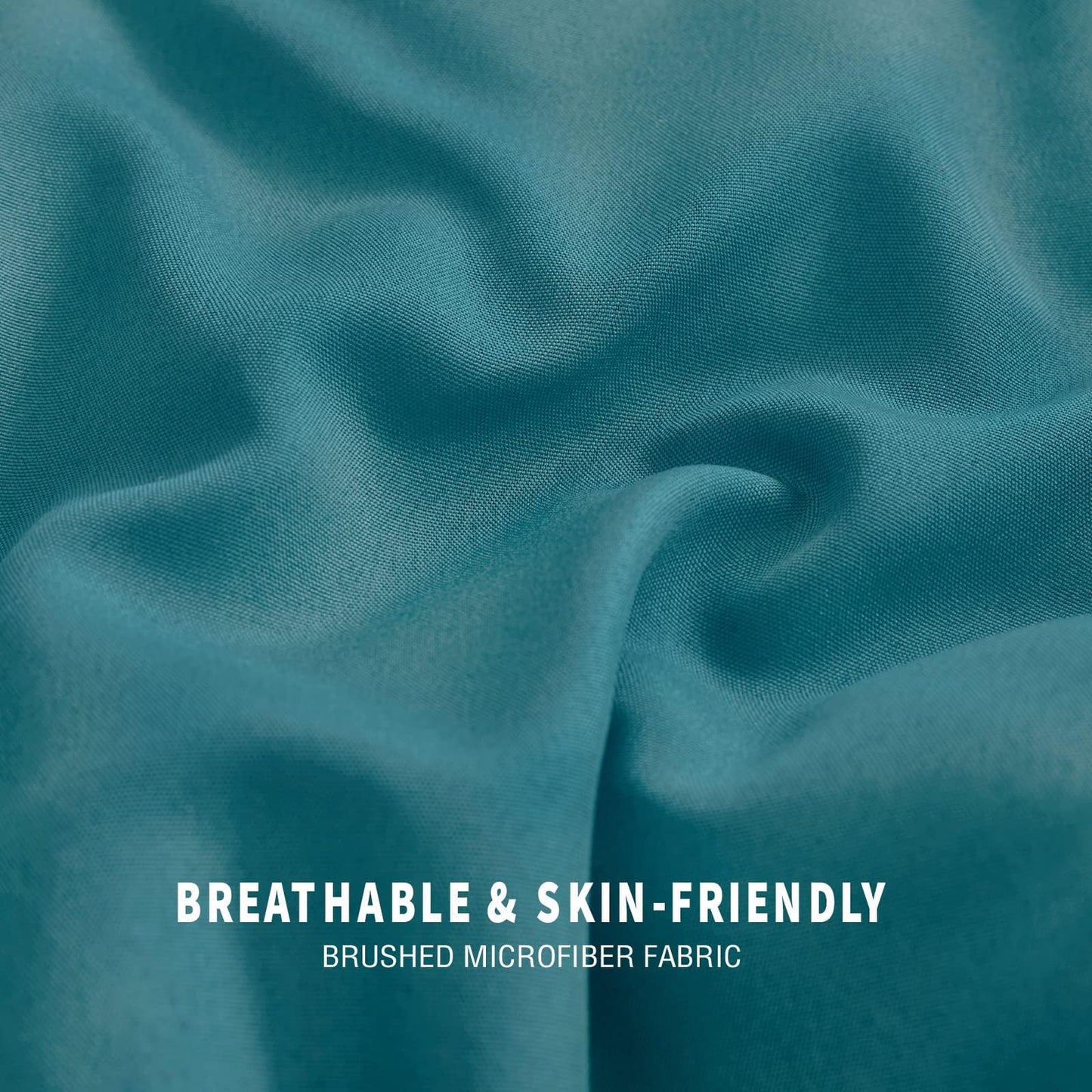 Exclusivo Mezcla 4-Season Duvet 155 x 220 cm, Warm and Light Sleeping Blanket without Cover, Turquoise/Aqua