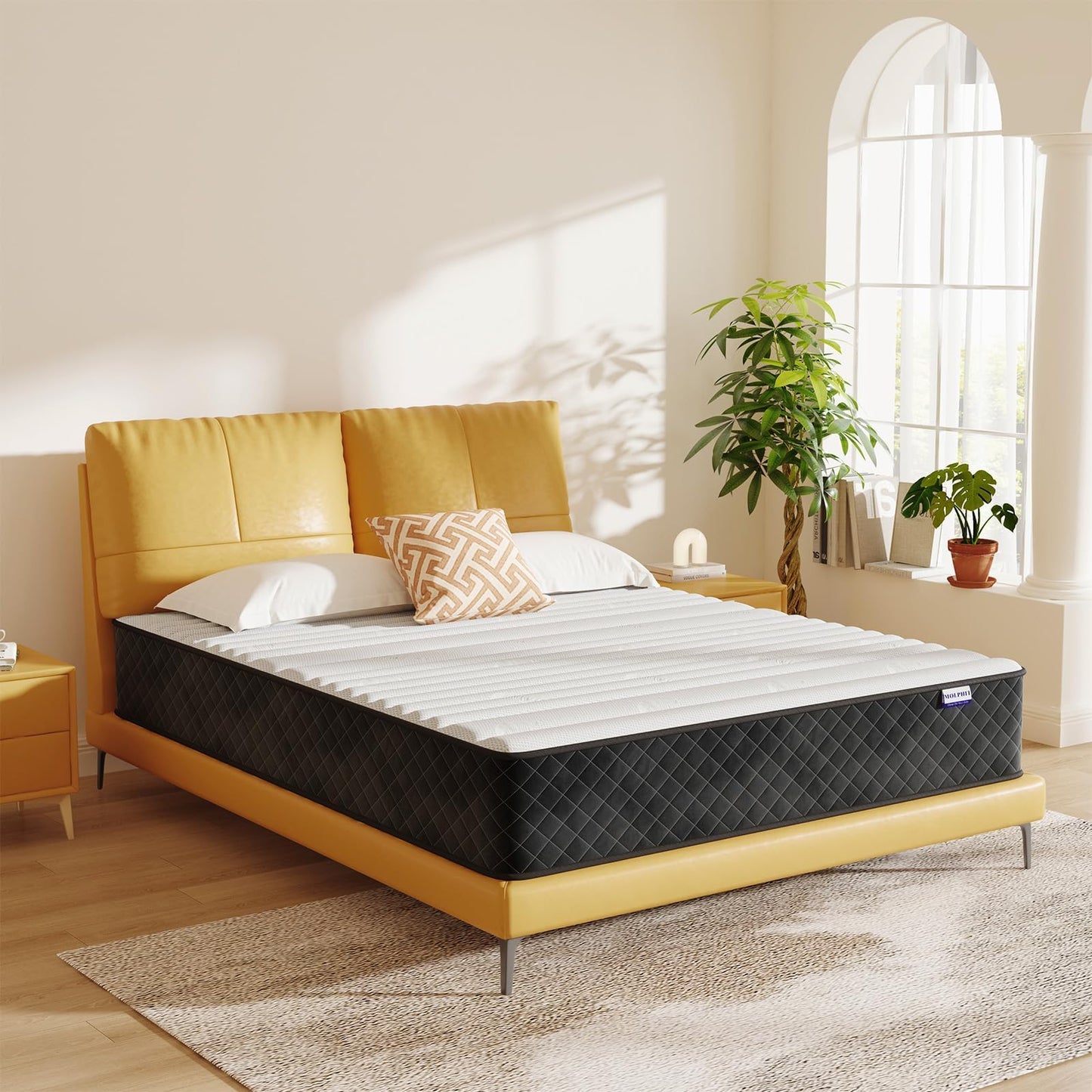 MOLPHIT Mattress 140 x 200 cm, Height 25 cm, Oeko-Tex Certified, Hardness H3 and H4, 7-Zone Pocket Spring Mattress with Comfort Foam, Fabric with Soft, Durable and Skin-Friendly, 140 x 200 x 25 cm