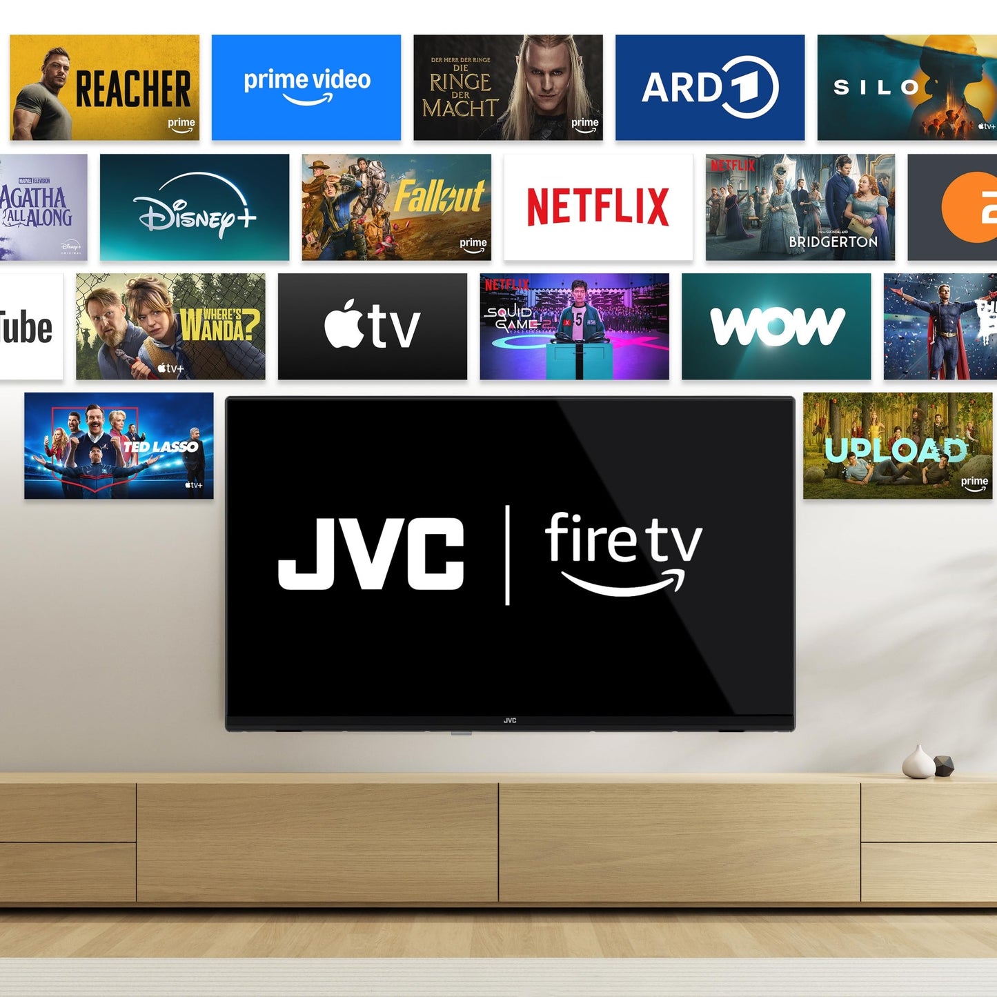 JVC Fernseher 24 Zoll Fire TV HD-Ready Smart TV HDR Fernseher mit Alexa Sprachsteuerung und Triple Tuner, LED TV LT-24VRH3555 (2026)