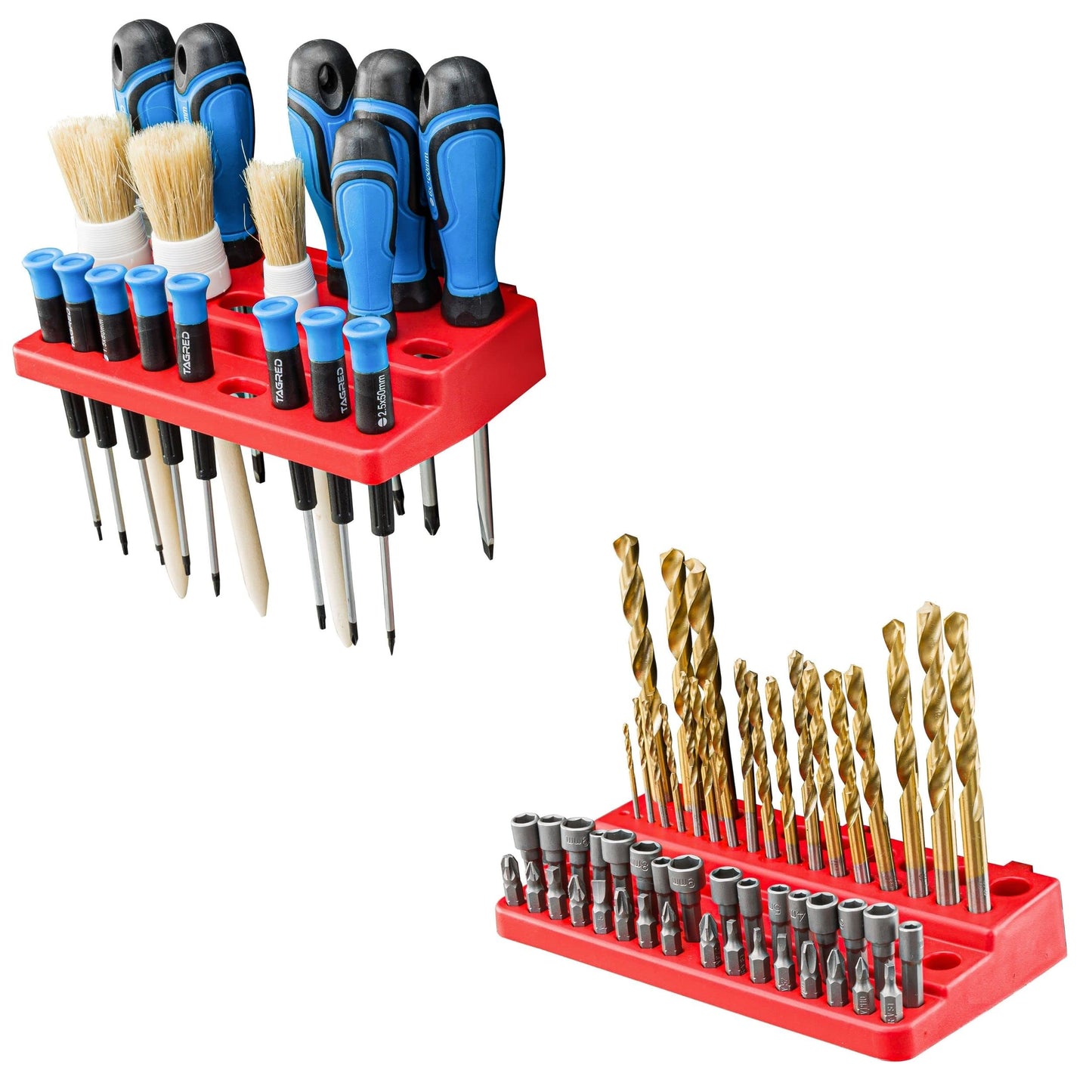 Storage System Workshop Shelving | 172 x 78 cm | Pack of 78 | Wall Shelf with Tool Holders and Stacking Boxes - Wall Plates Extra Strong Shed Shelf Warehouse Wall Storage Shelf Garage Shelf